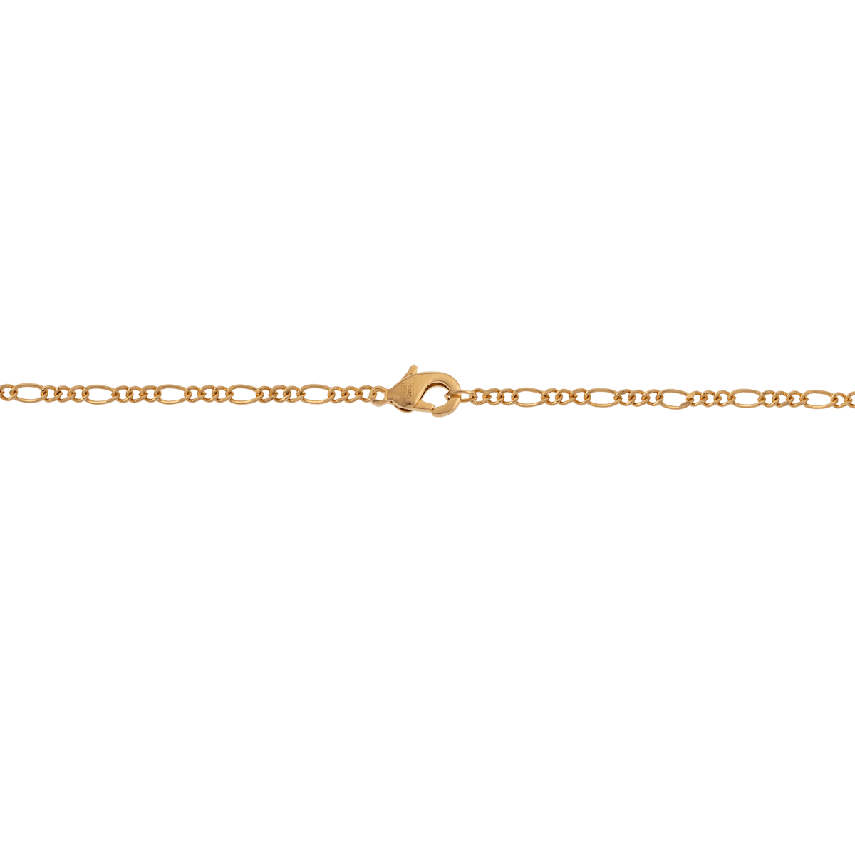 Collier Chaîne Plaqué Or Maille Cheval Alterné 1.3 2.2mm 50cm