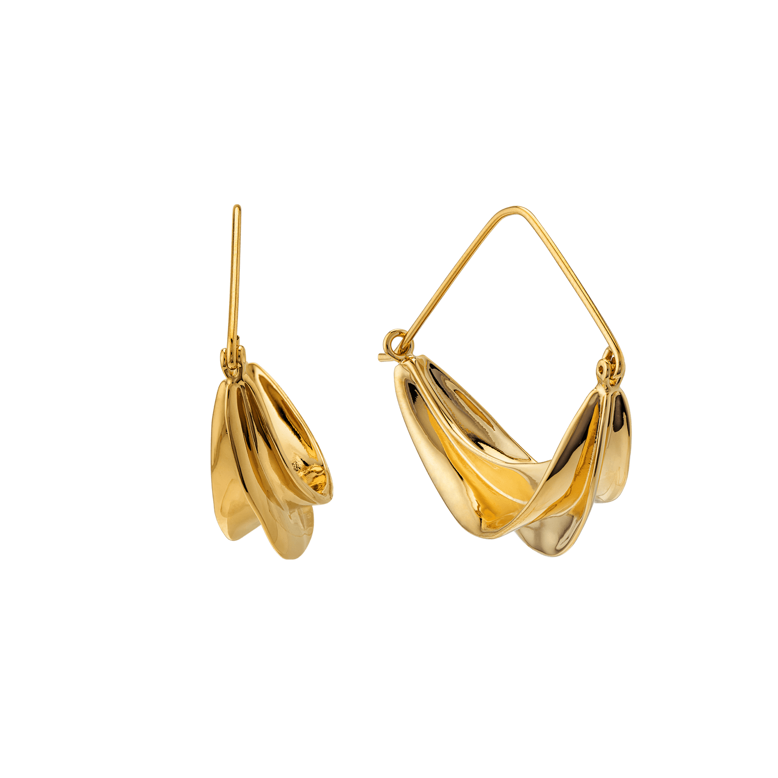 Boucles d'Oreilles carambole Plaqué or