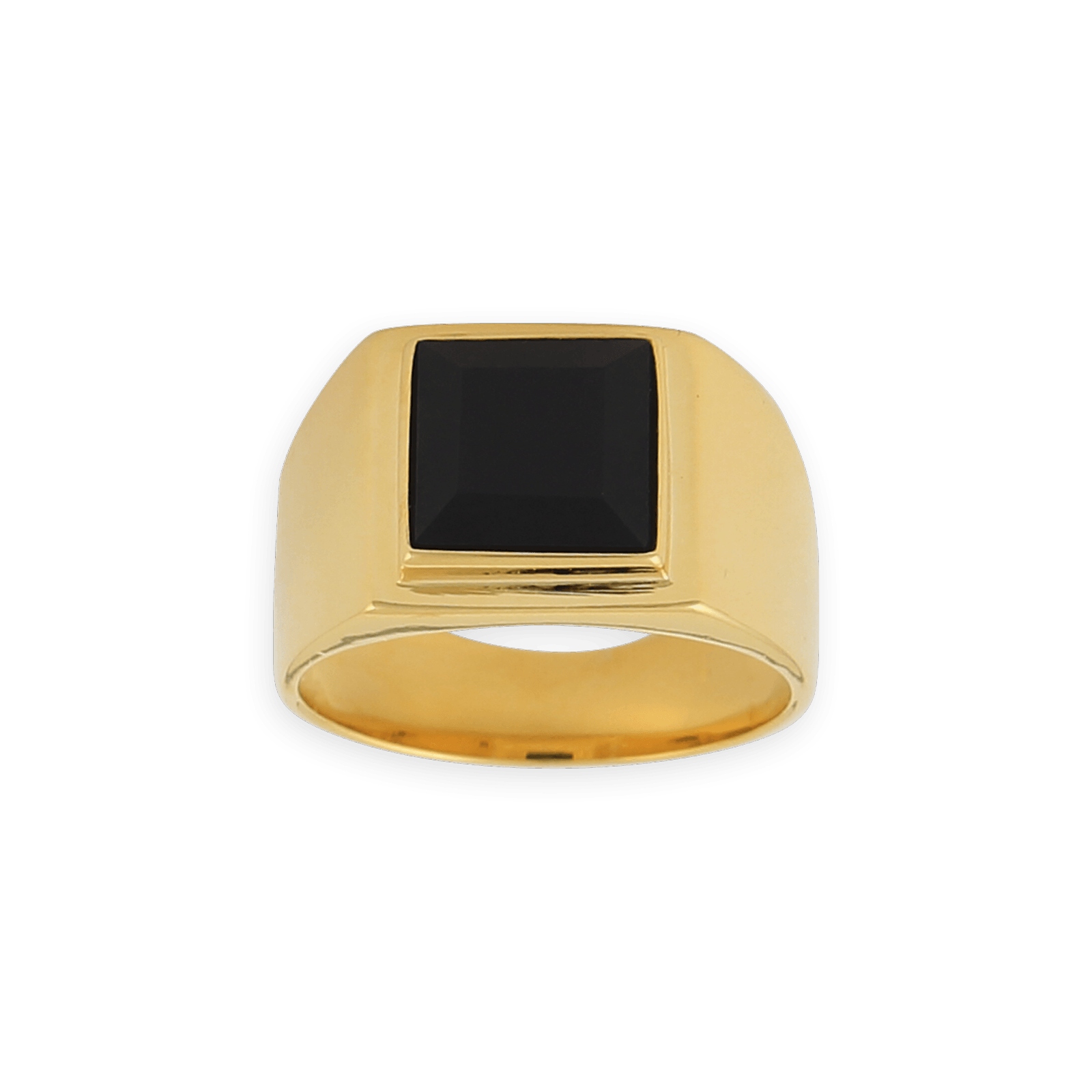 Chevalière Plaqué Or Onyx 10mm