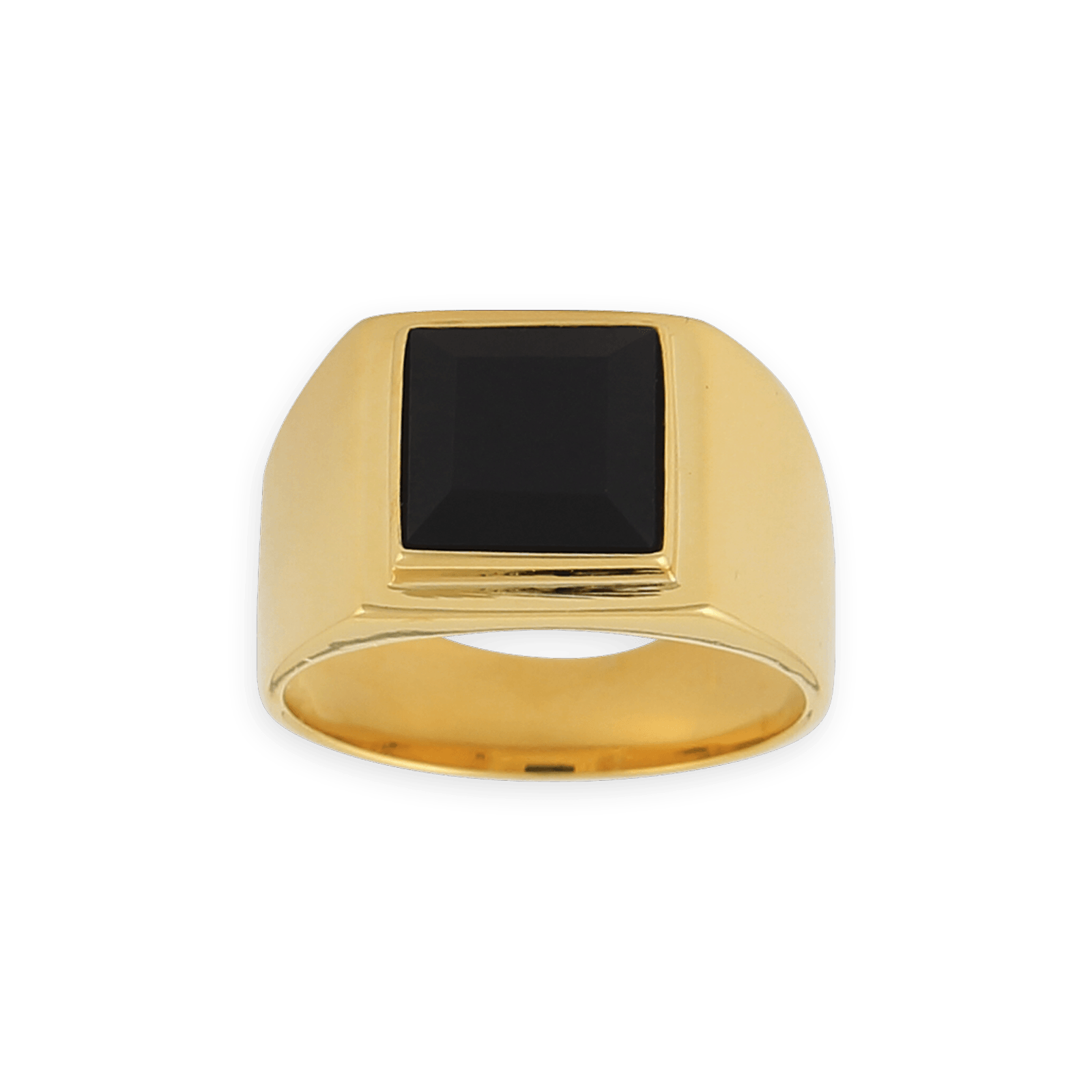 Chevalière Plaqué Or Onyx 10mm