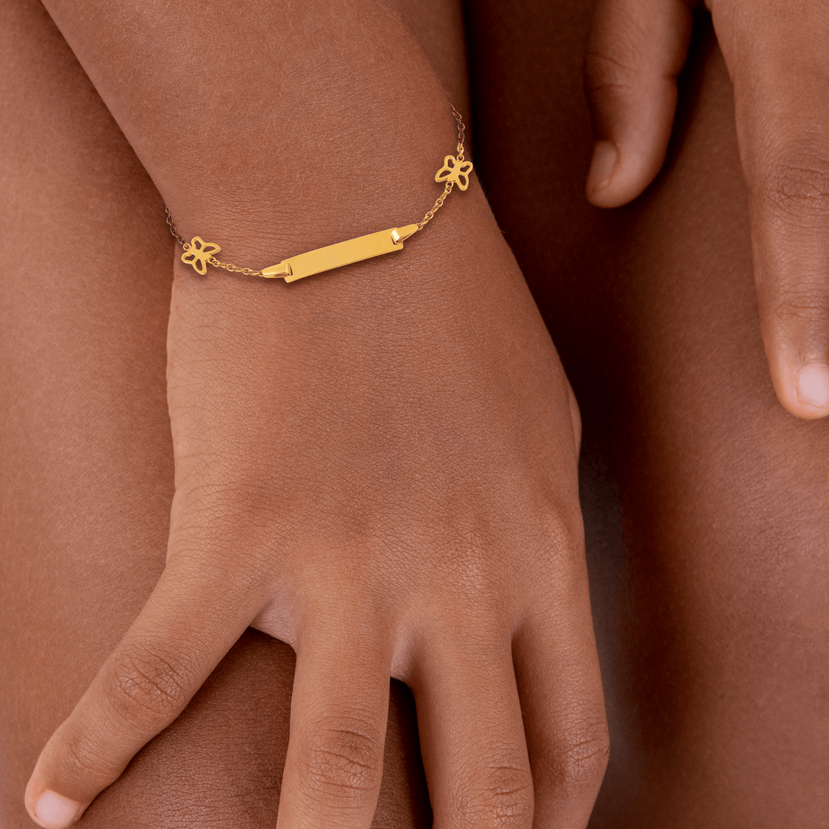 Bracelet Identité Or375 Papillons