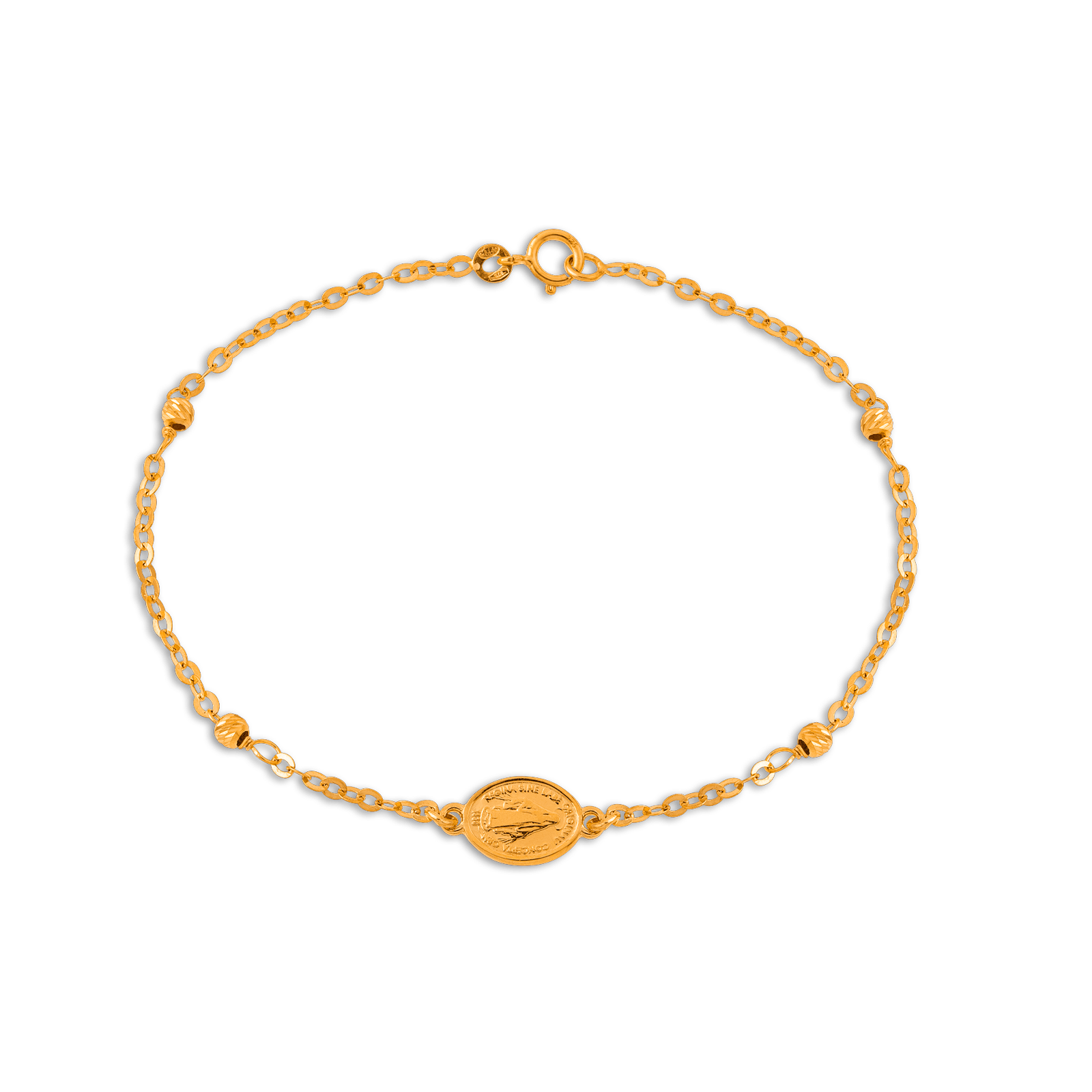 Bracelet Chapelet Or375 Médaille Miraculeuse