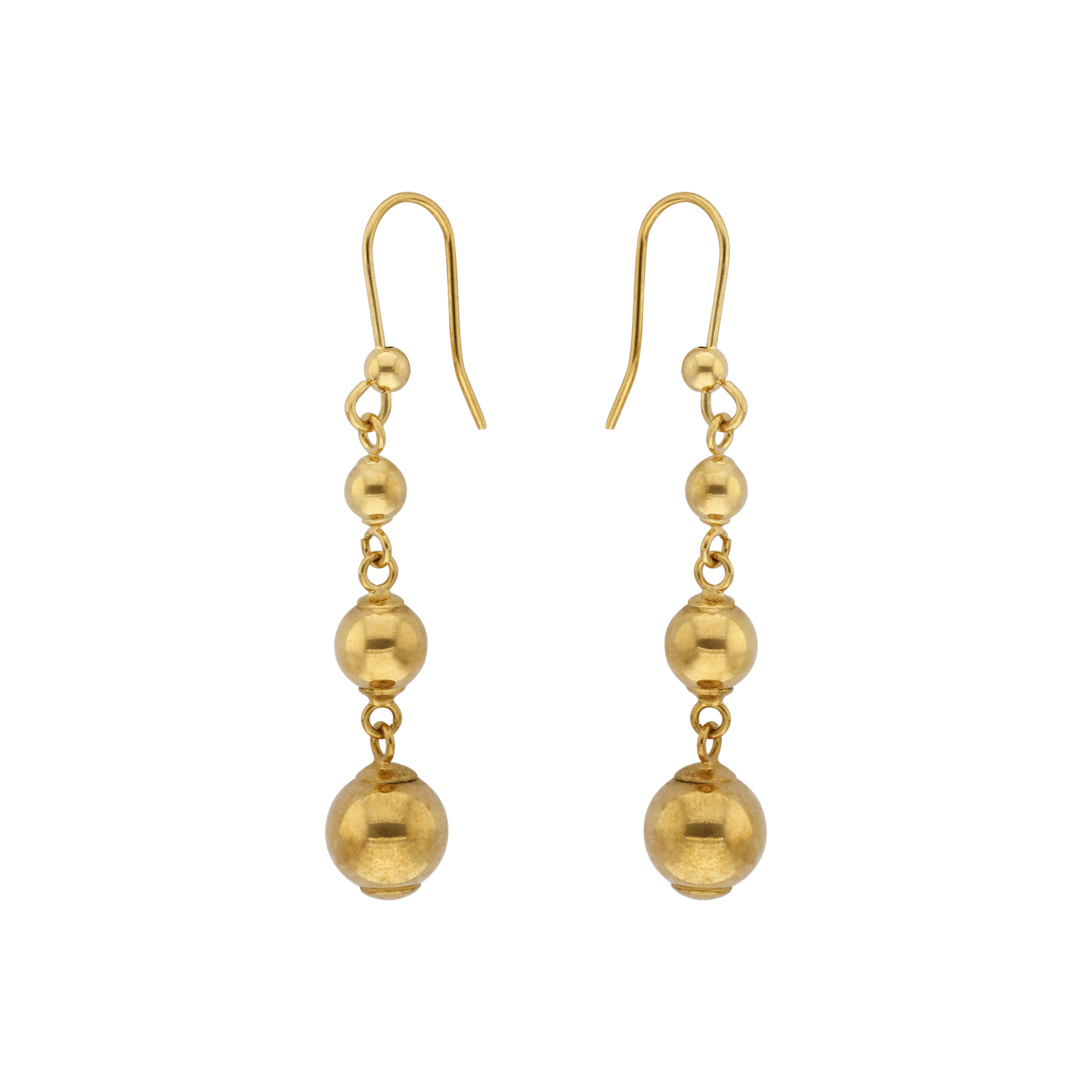 Boucles d'Oreilles Bascule 2 boules chute