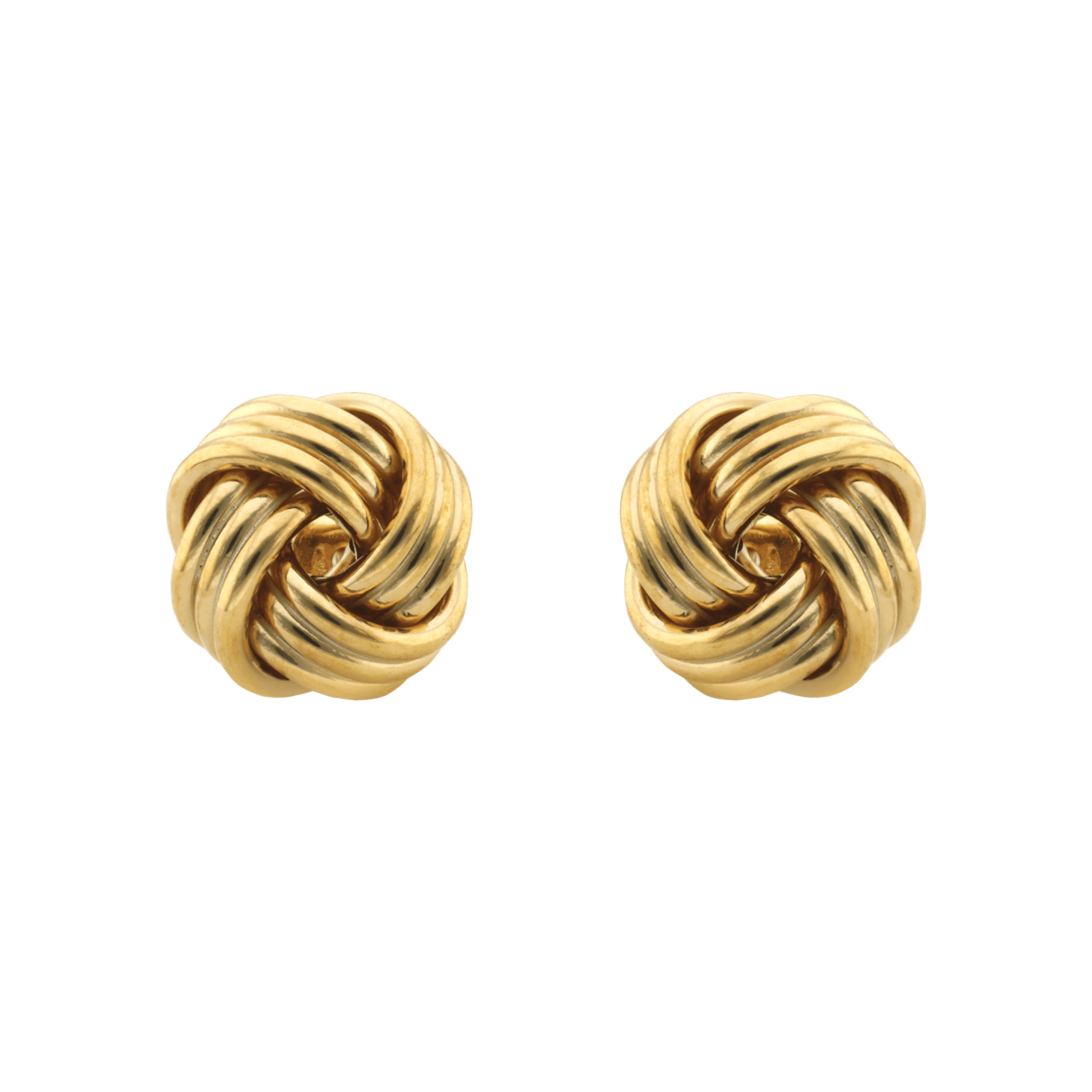 Boucles d'Oreilles nœud trois fils lisses 11mm
