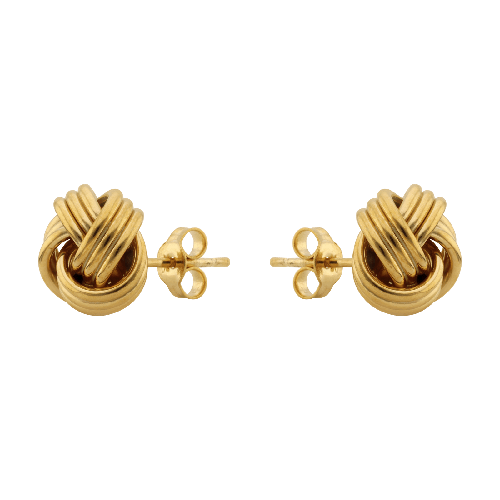 Boucles d'Oreilles nœud trois fils lisses 11mm
