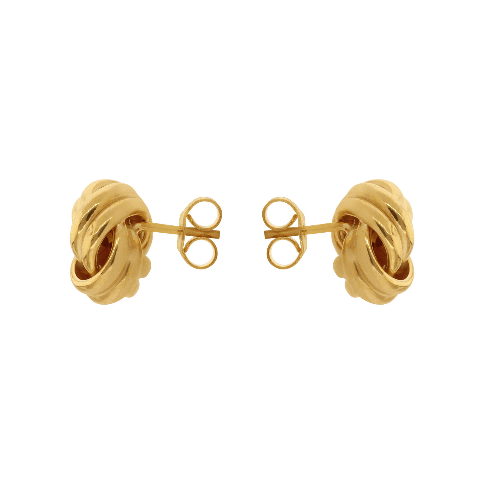 Boucles d'Oreilles Nœud deux fils Lisses 10 millimètres