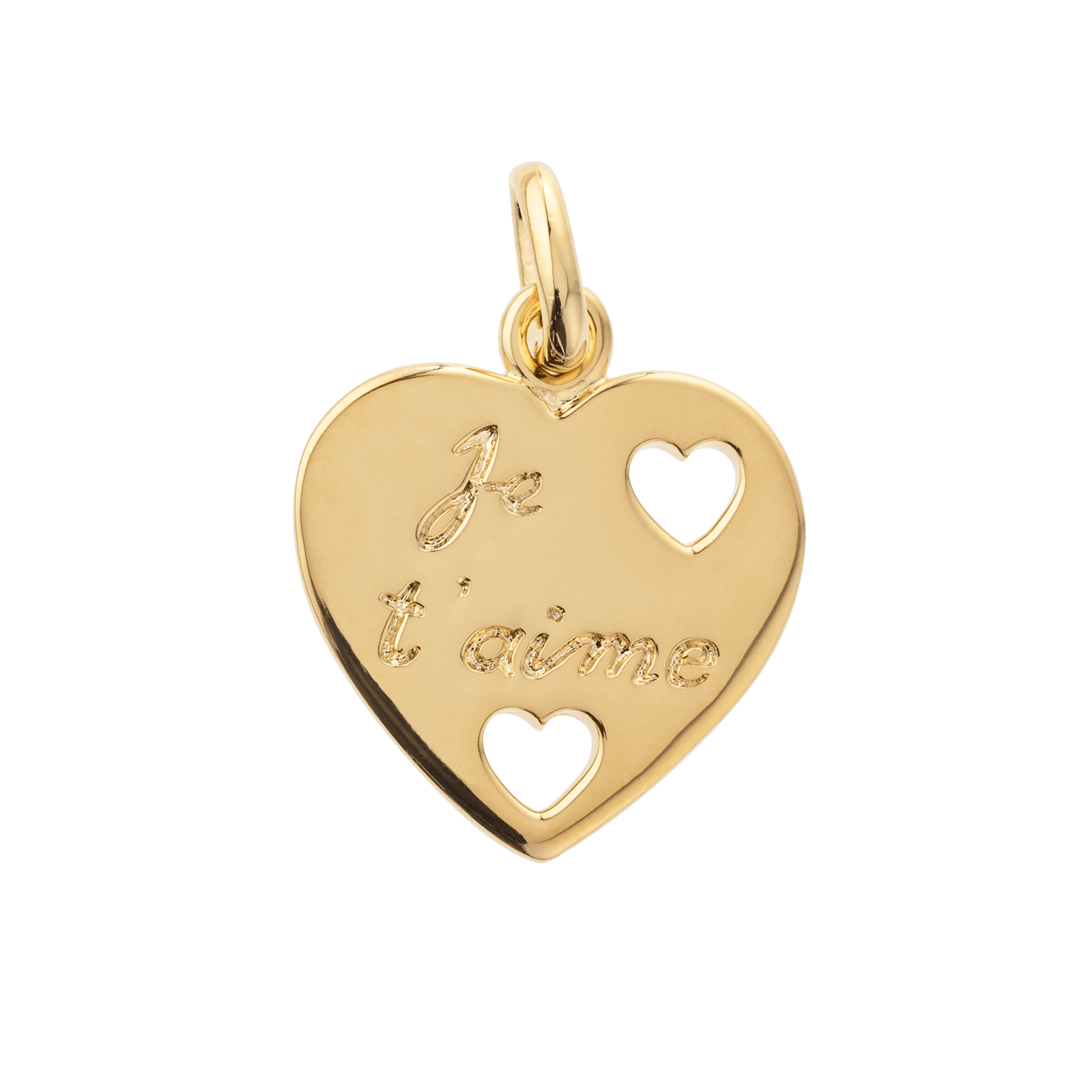 Pendentif Plaqué or coeur je t aime