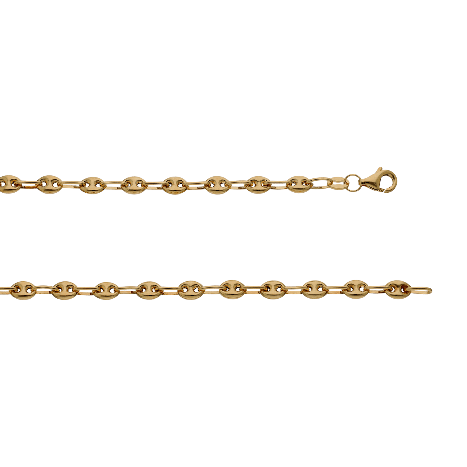 Bracelet grain de café largeur quatre millimètres 19 centimètres
