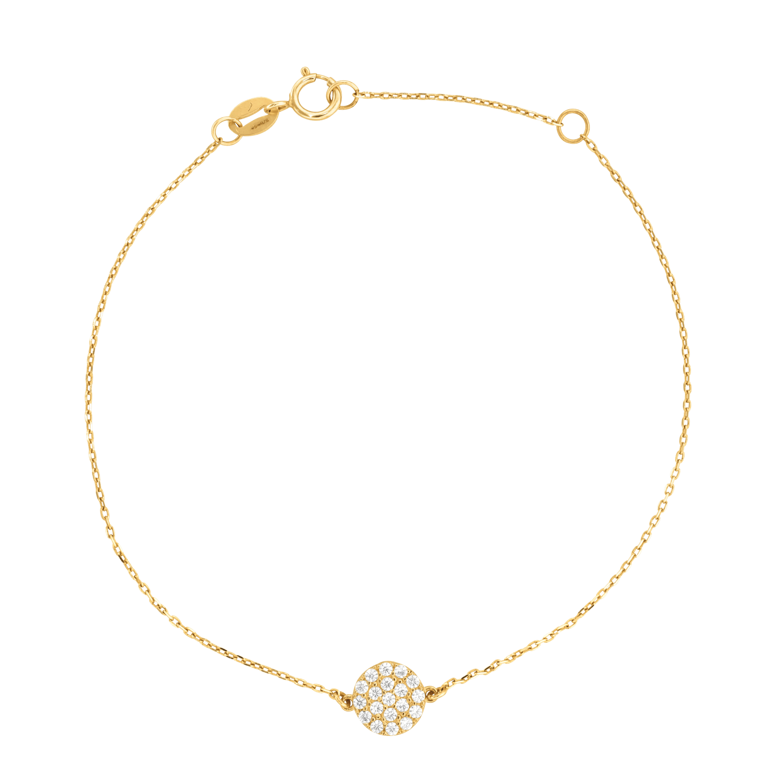 Bracelet rond pavé Oxyde de Zirconium 18+2 centimètres