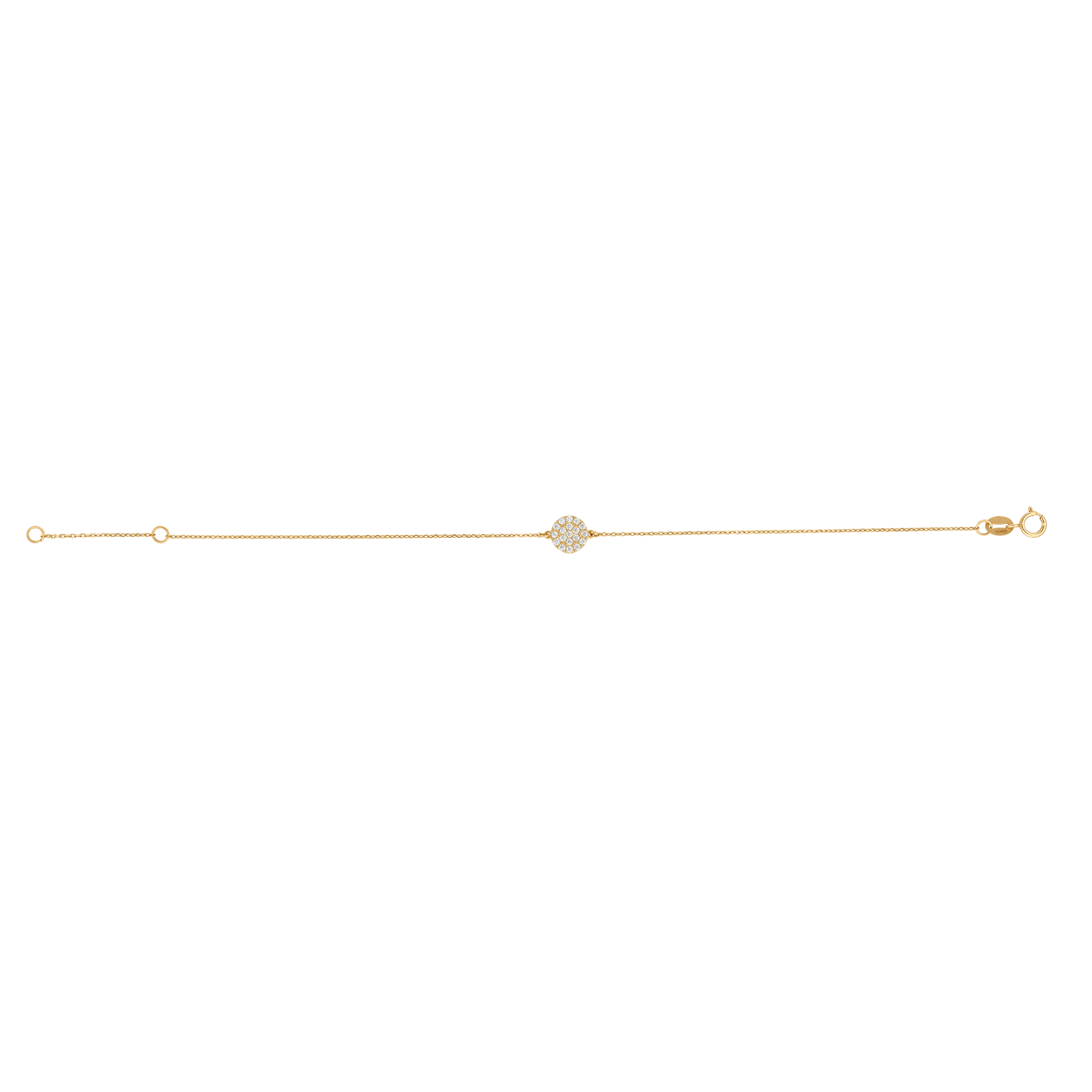 Bracelet rond pavé Oxyde de Zirconium 18+2 centimètres