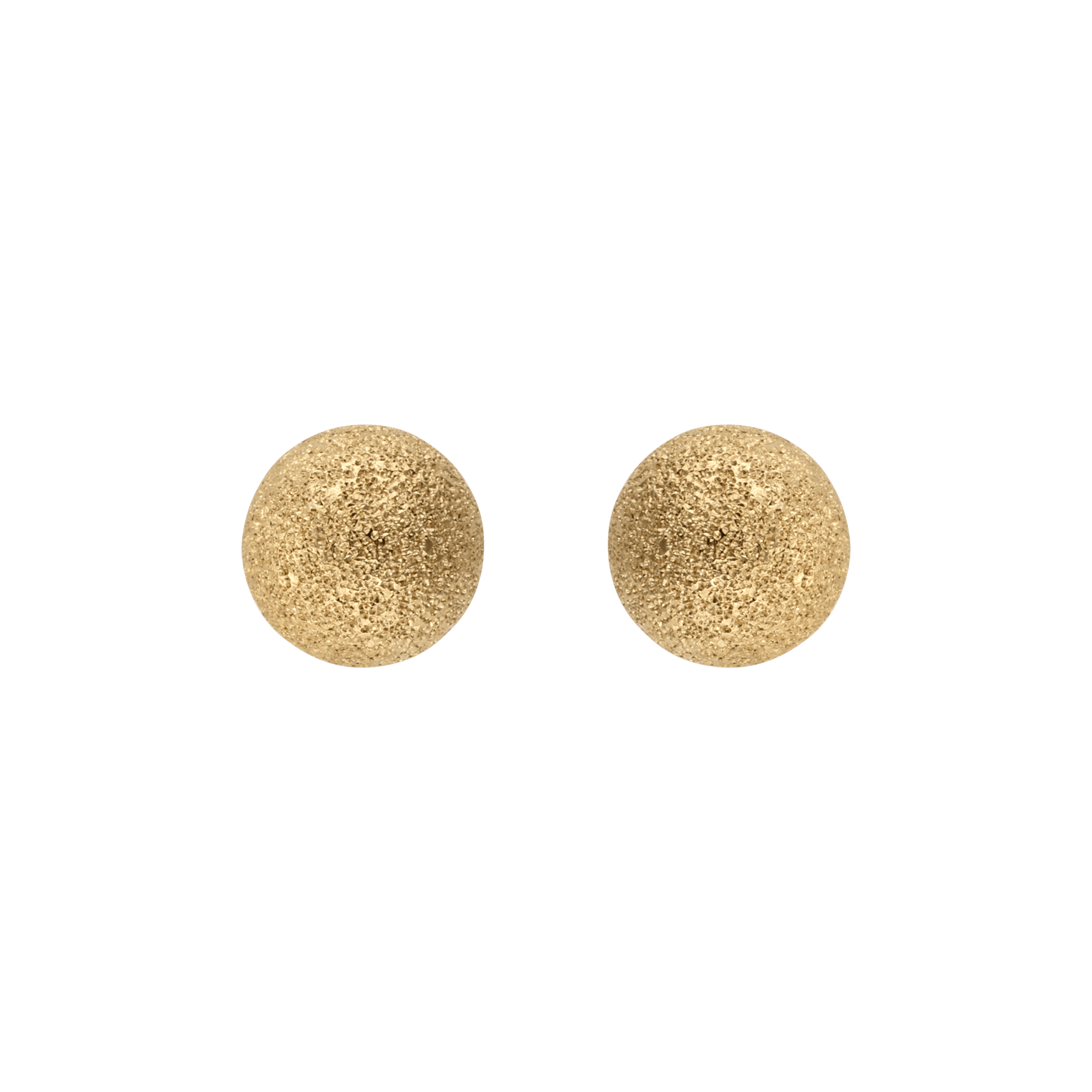 Boucles d'Oreilles boule sablée laser 6 millimètres