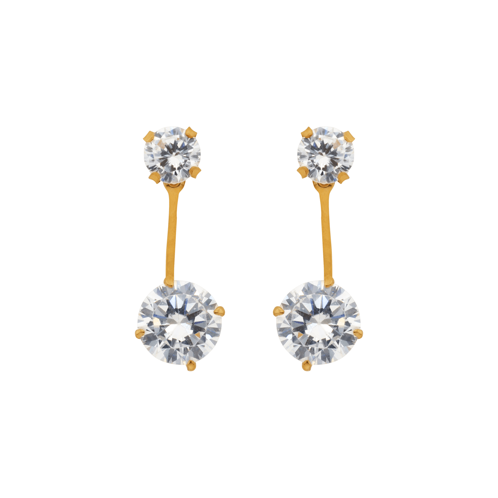 Boucles d'Oreilles double puce Oxyde de Zirconium