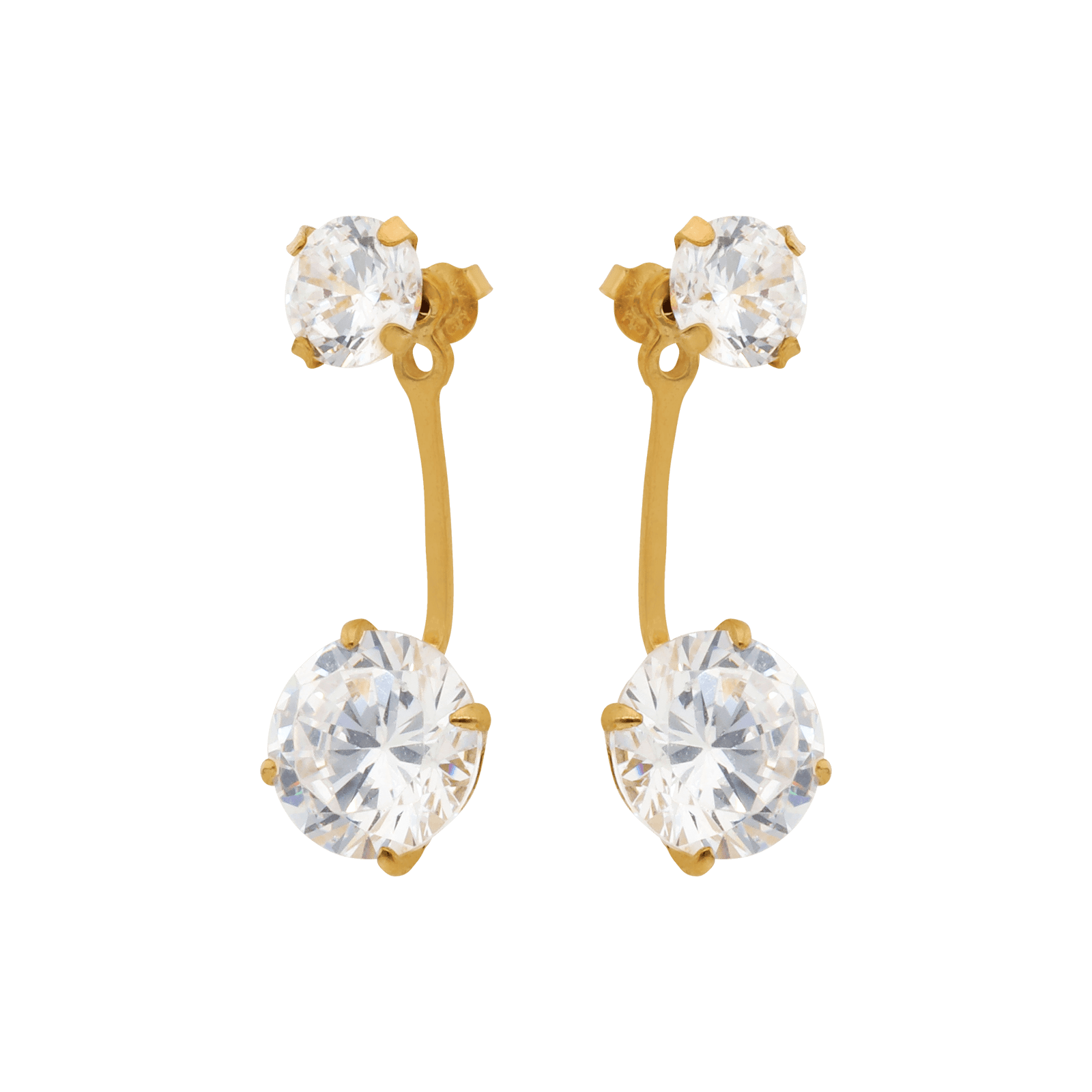 Boucles d'Oreilles double puce Oxyde de Zirconium