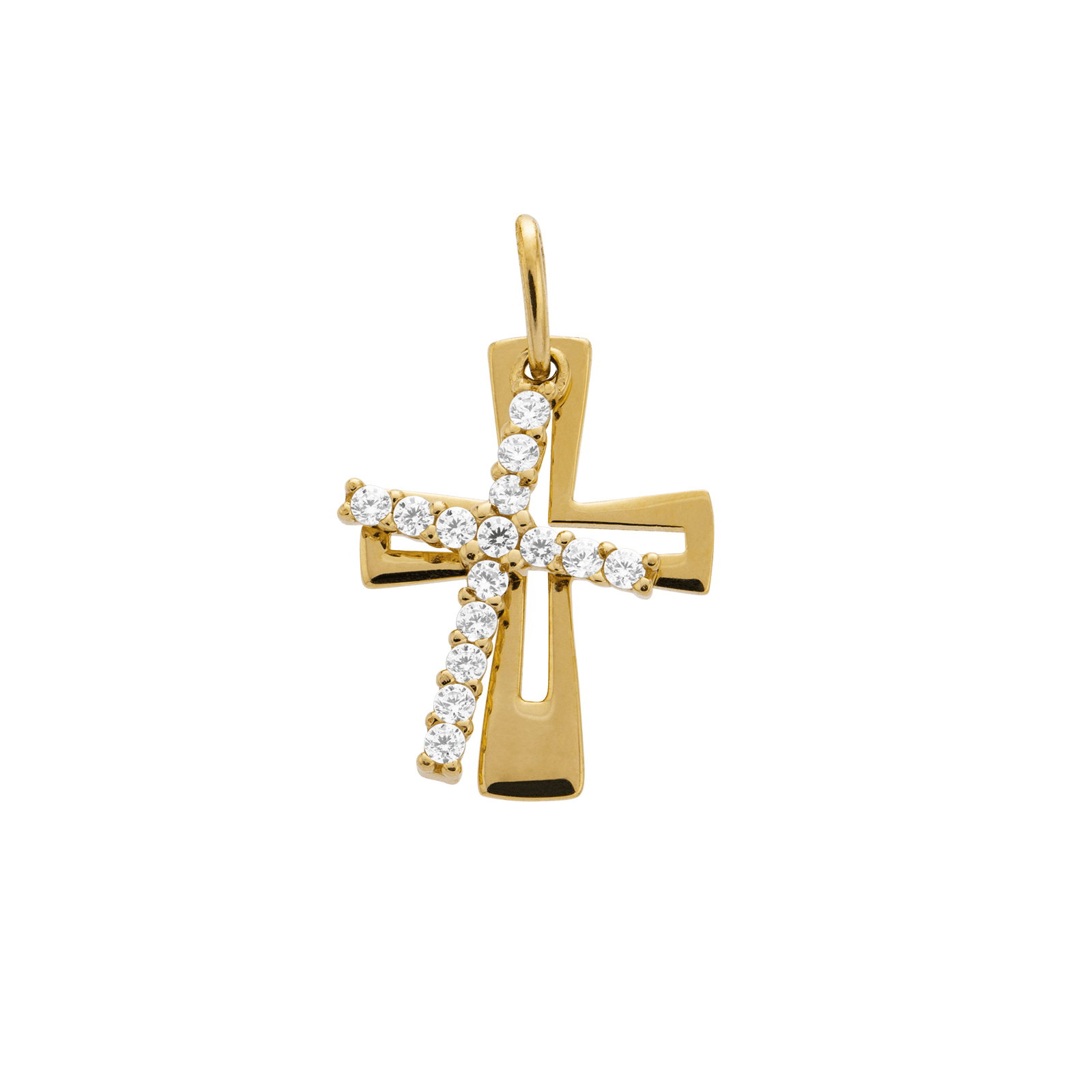 pendentif croix ajourée plus pavage oxyde de zirconium