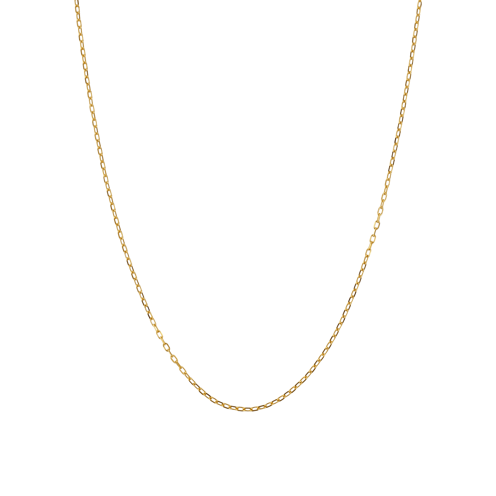 Collier Chaîne Or375 Maille Forçat Diamanté Allégé 1mm 55cm