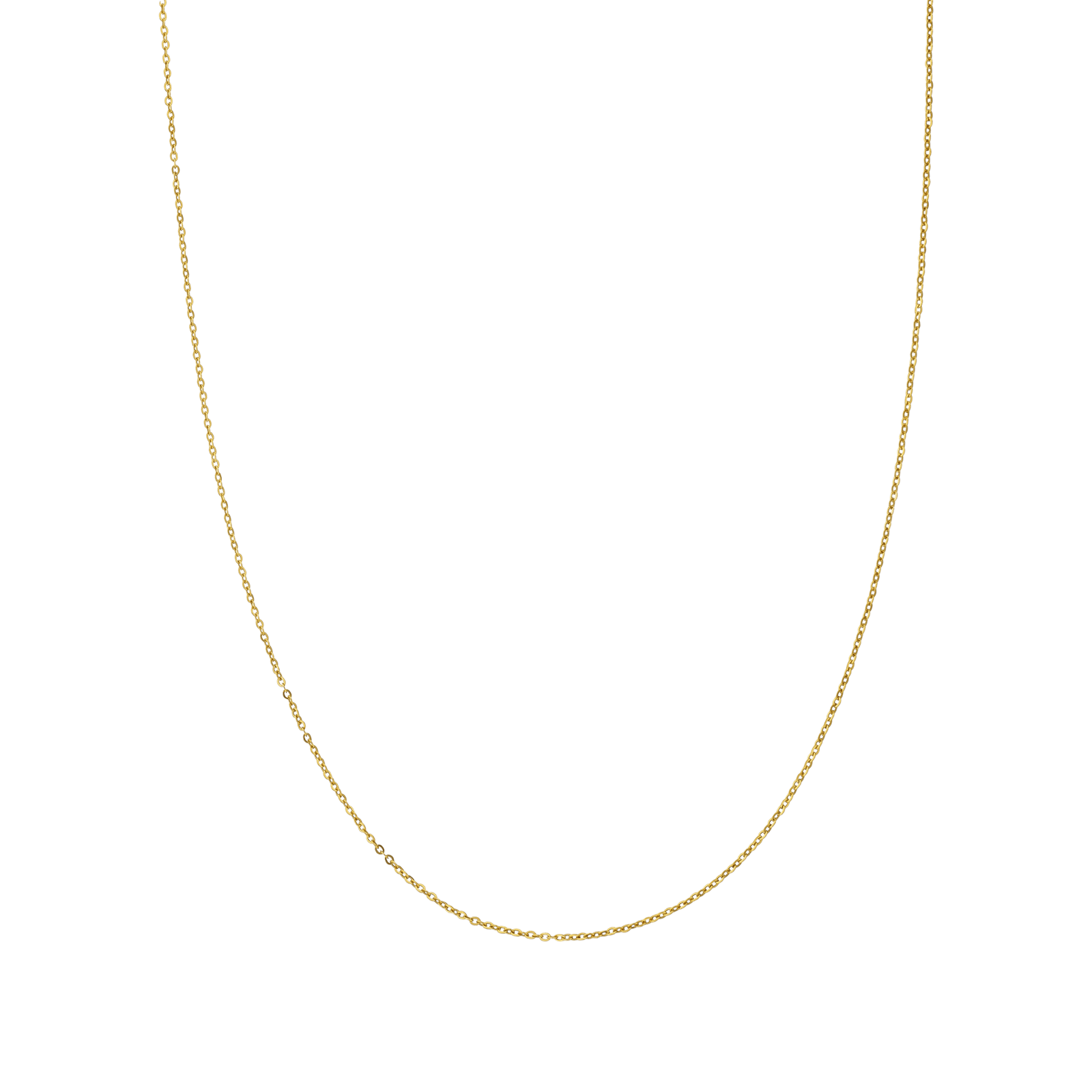 Collier Forçat clair miroir 1,4 millimètres 50 centimètres