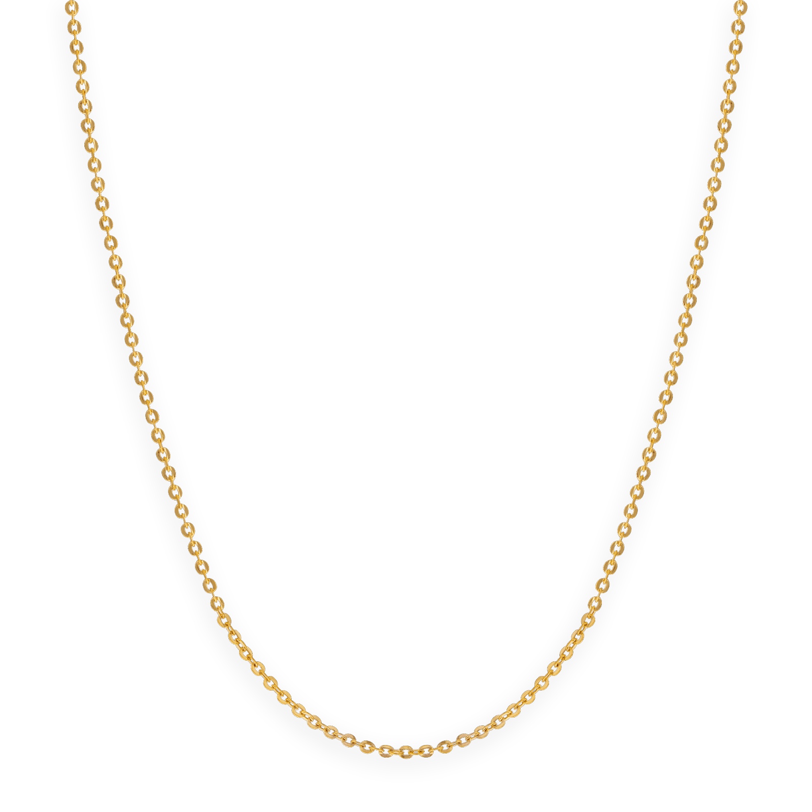 Collier chaîne or maille forçat miroir