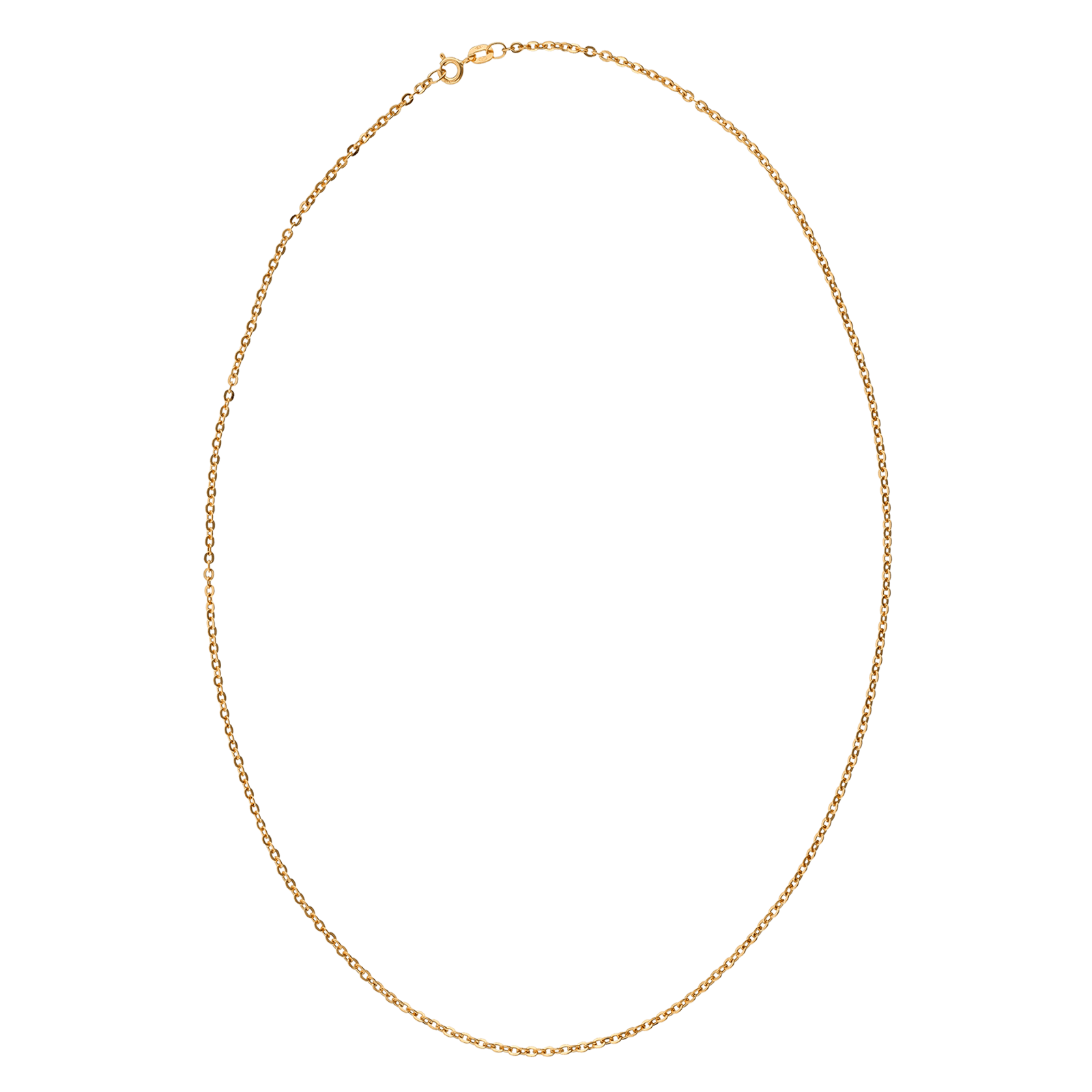 Collier Chaîne Maille Forçat Miroir 2mm 60cm Or375