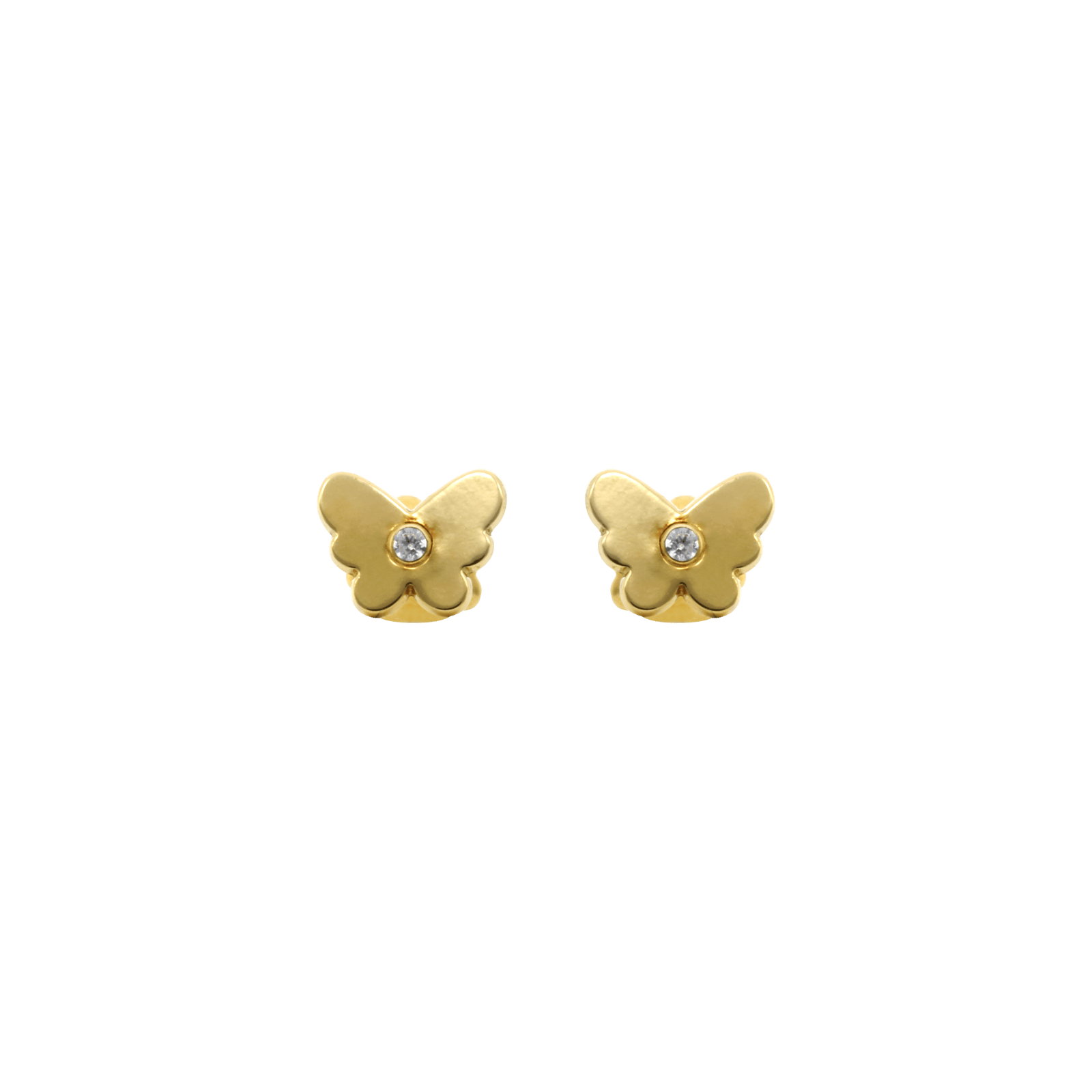 Boucles d'Oreilles vis papillon Oxyde de Zirconium