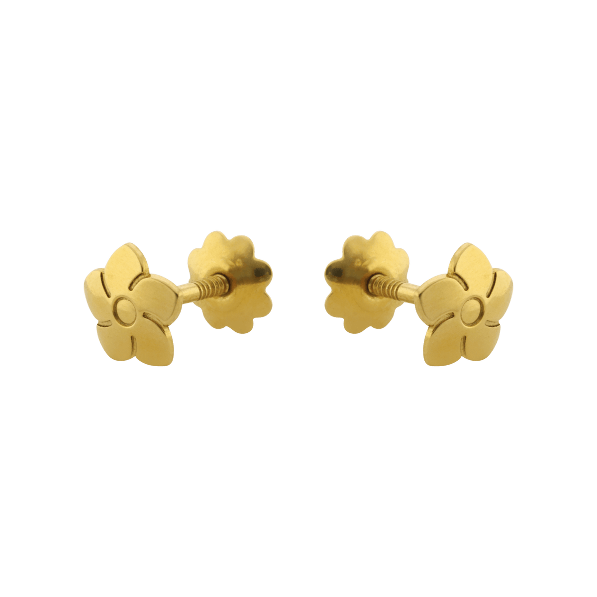 Boucles d'Oreilles vis bouton fleur
