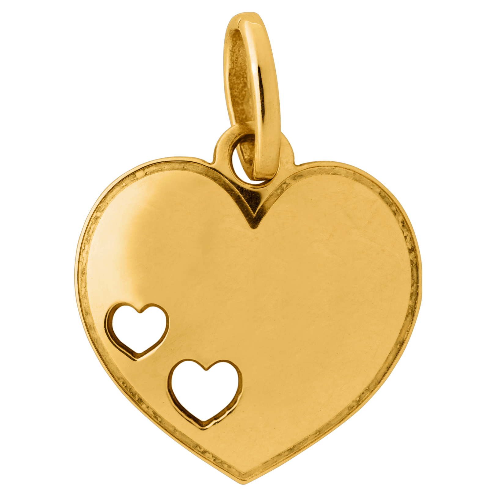 pendentif coeur bombé ajouré