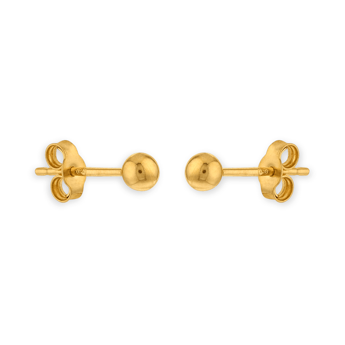 Boucles D'oreilles Or 750 Boule 4mm