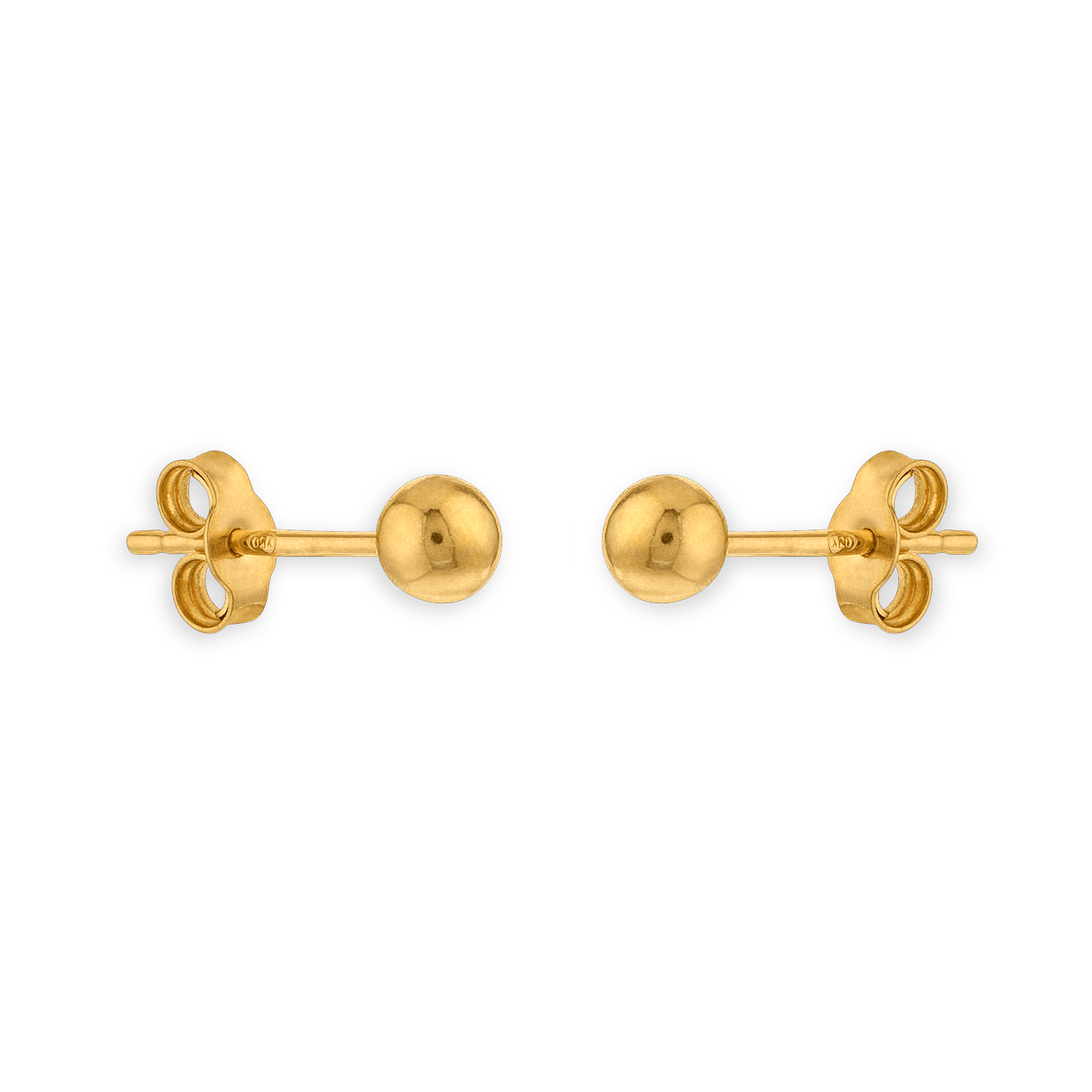 Boucles d'oreilles  OR750 grain d'Or 5mm