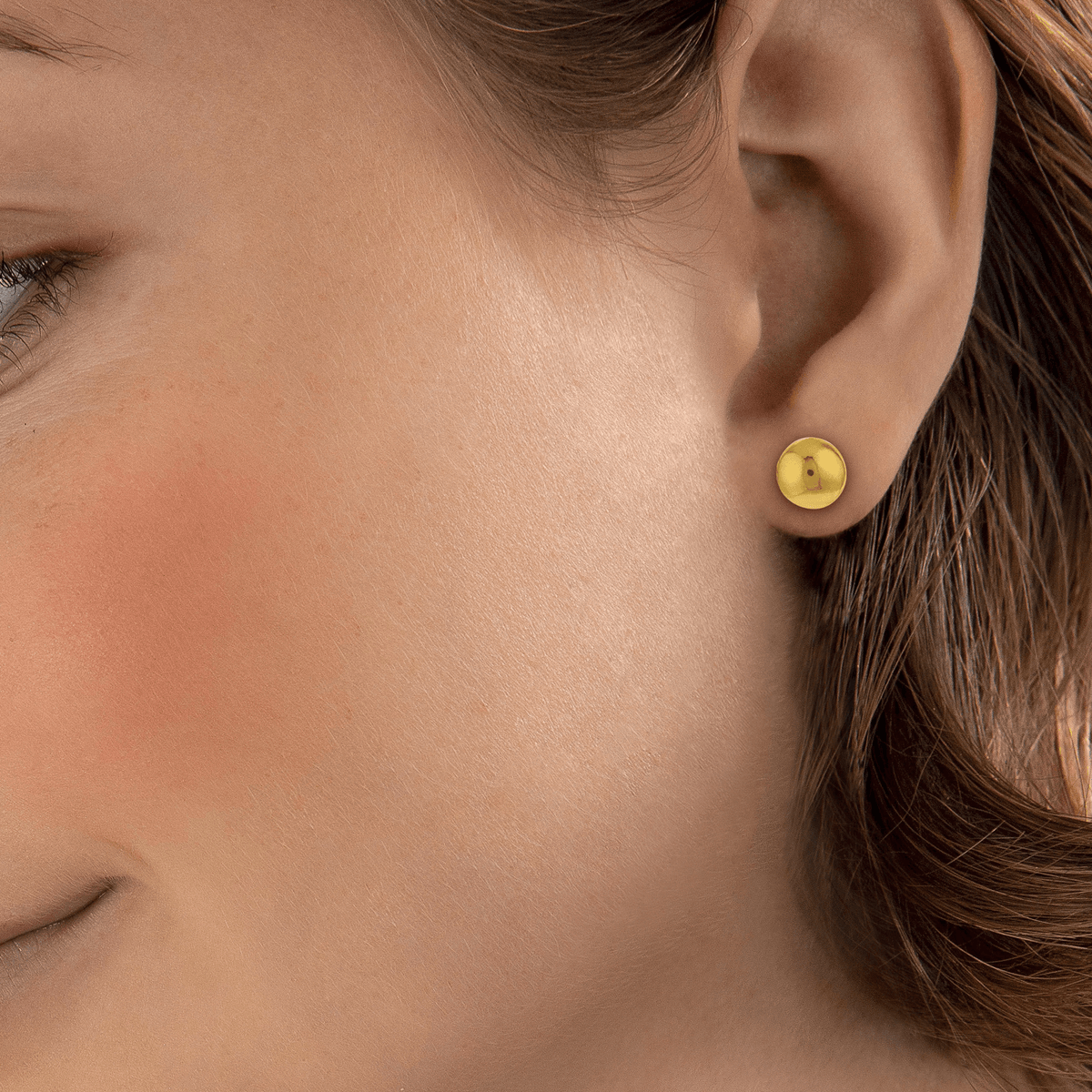 Boucles D'oreilles Or 750 Boule 7mm