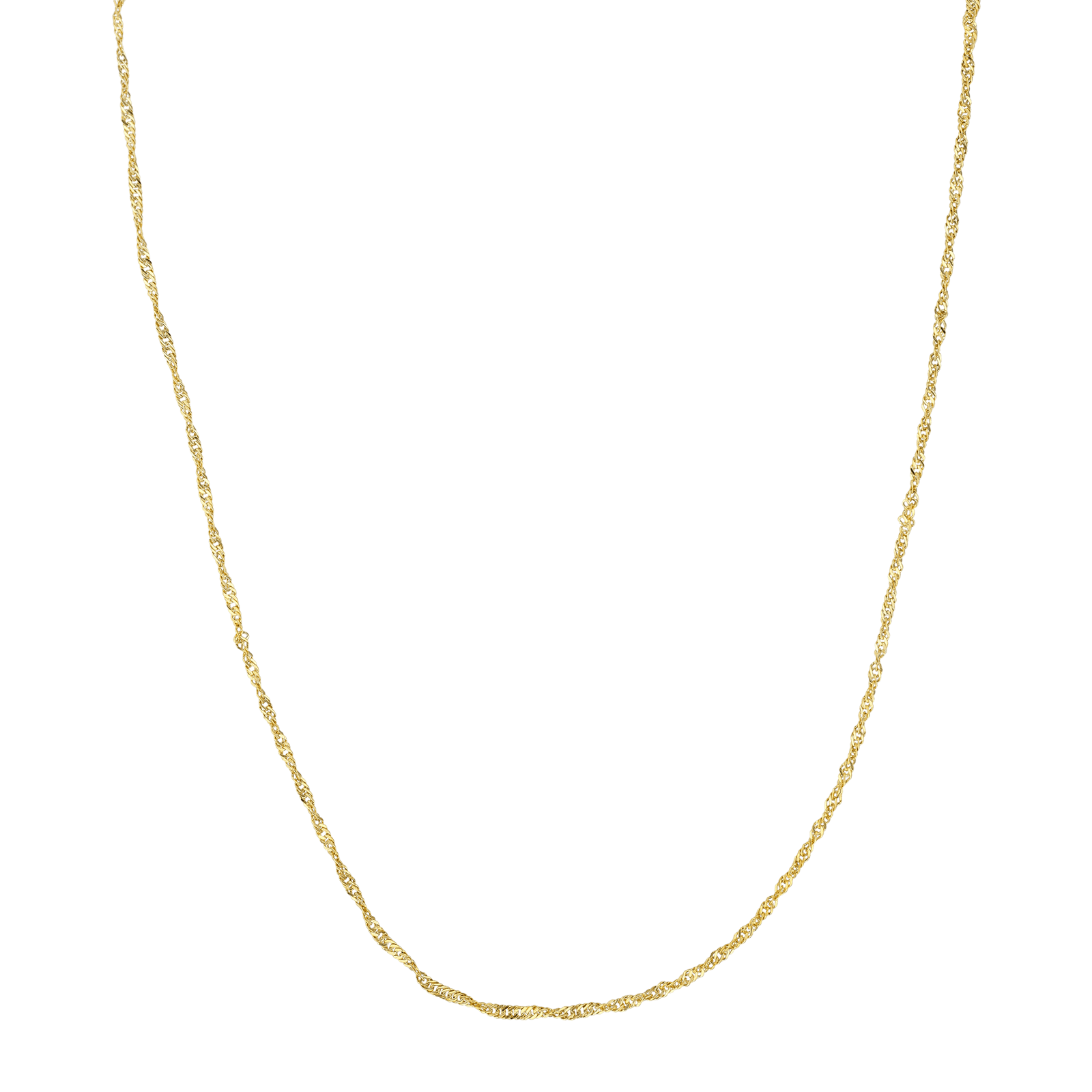 Collier singapour or creux 2.4mm 70cm
