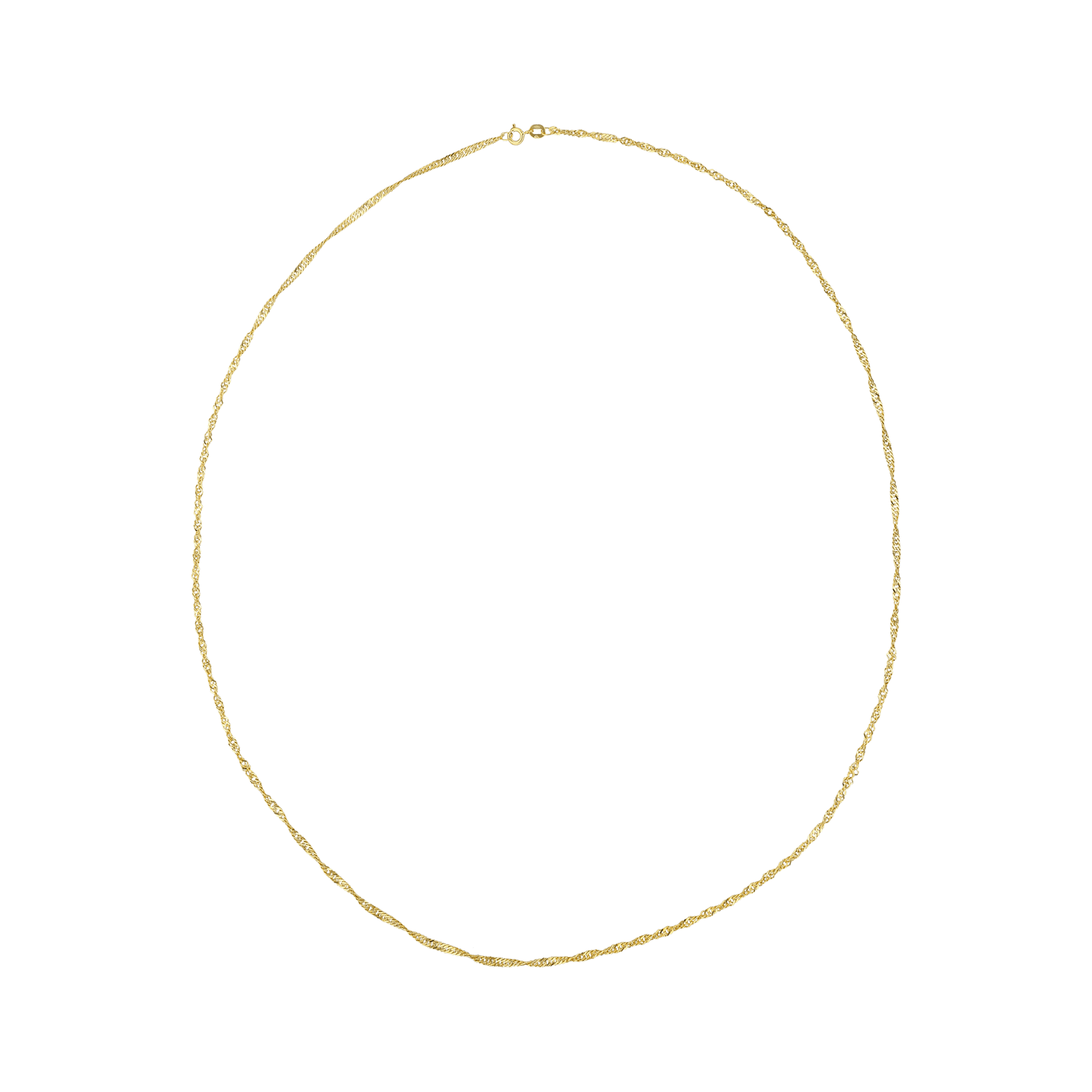 Collier singapour or creux 2.4mm 70cm
