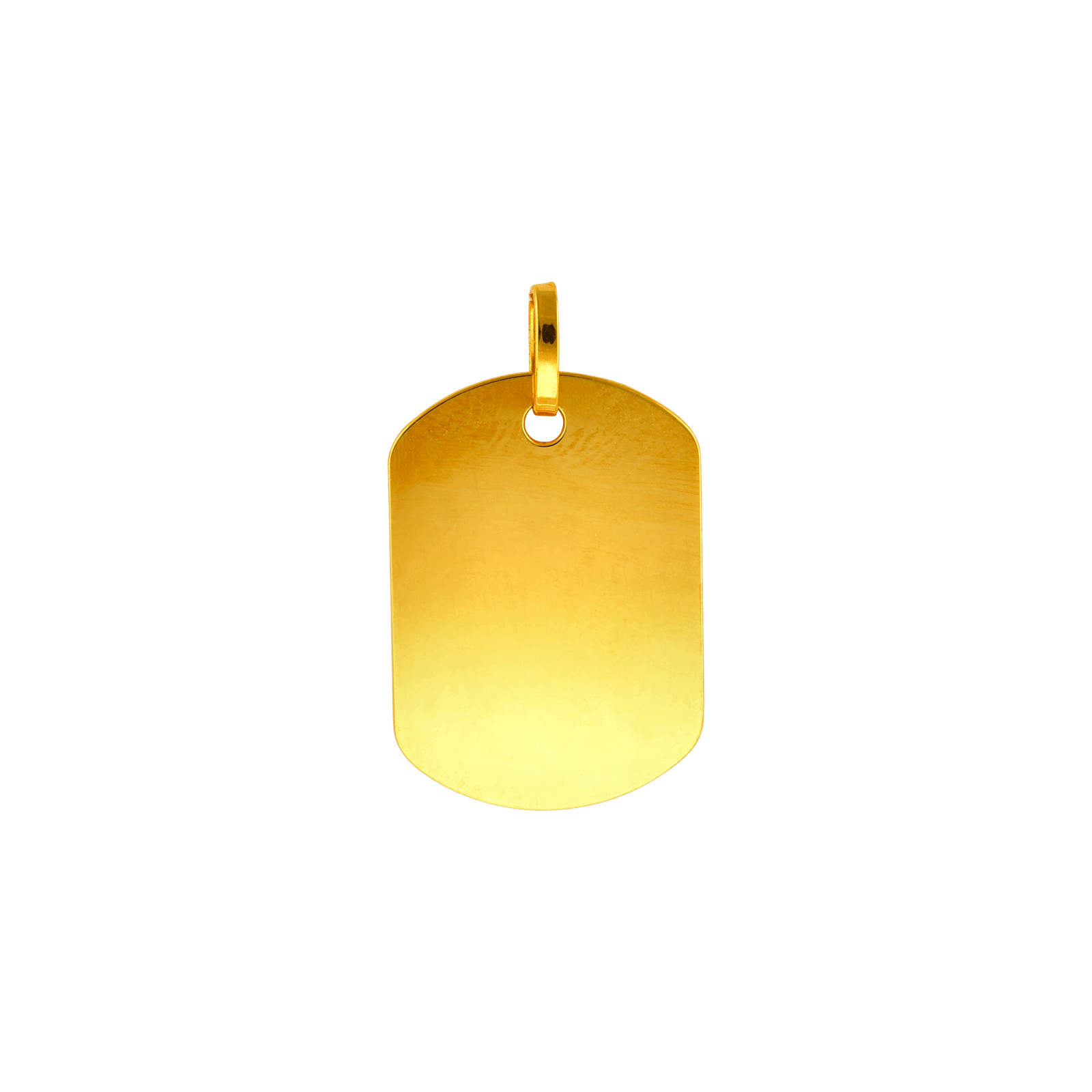 Pendentif Tout Or plongeur plaque gi bords arrondis Grand modèle