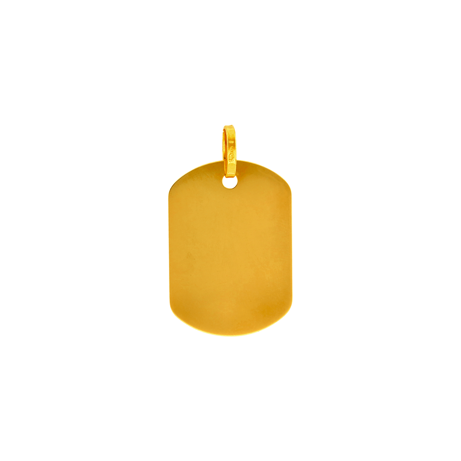Pendentif Tout Or plongeur plaque gi bords arrondis Grand modèle