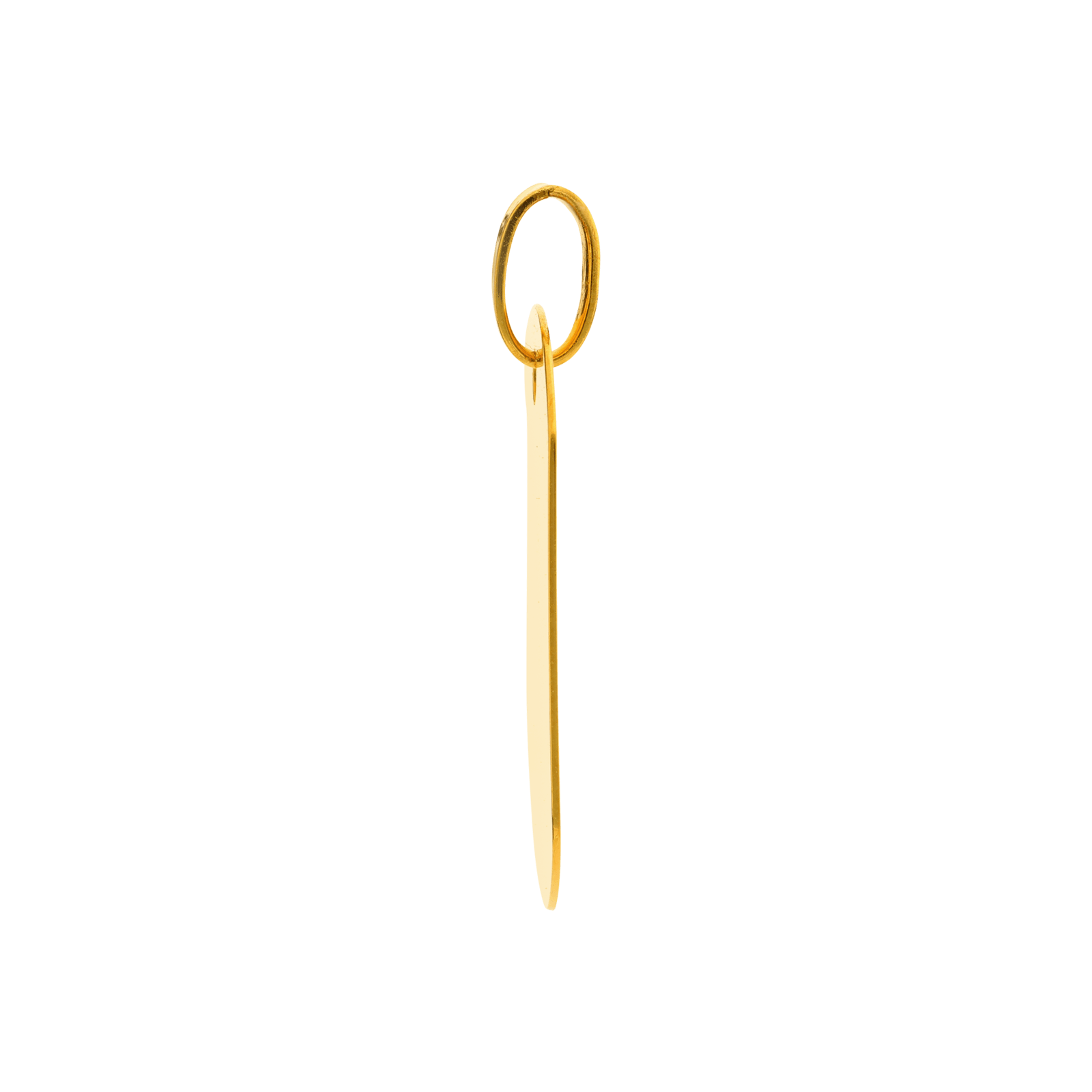 Pendentif Tout Or plongeur plaque gi bords arrondis Grand modèle