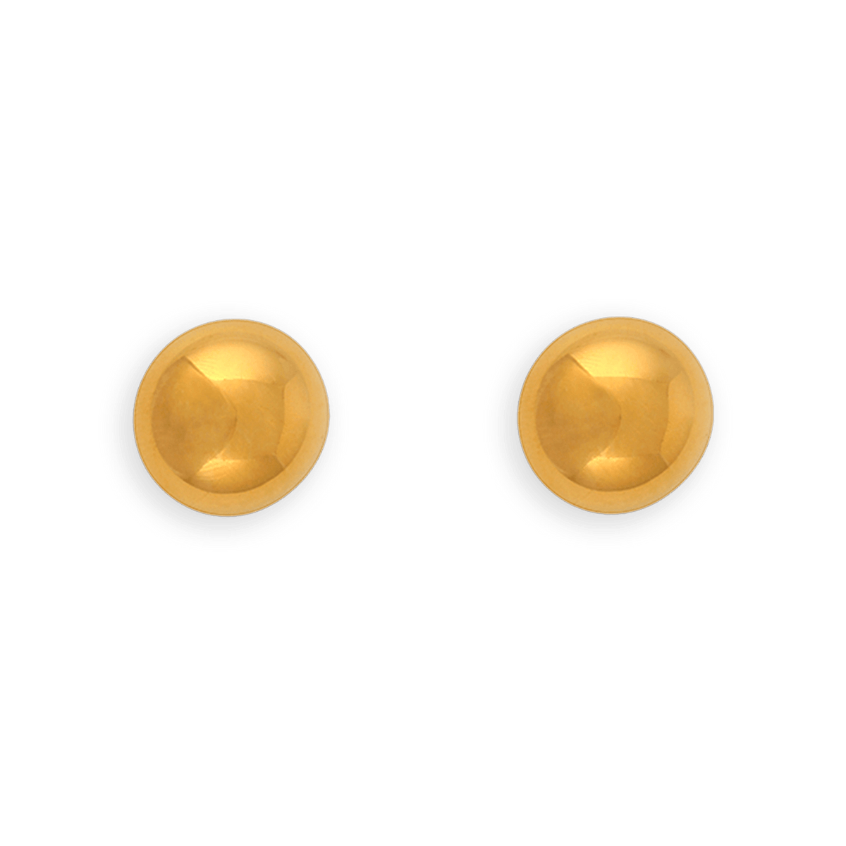 Boucles D'oreilles Or 375 Bouton 17mm