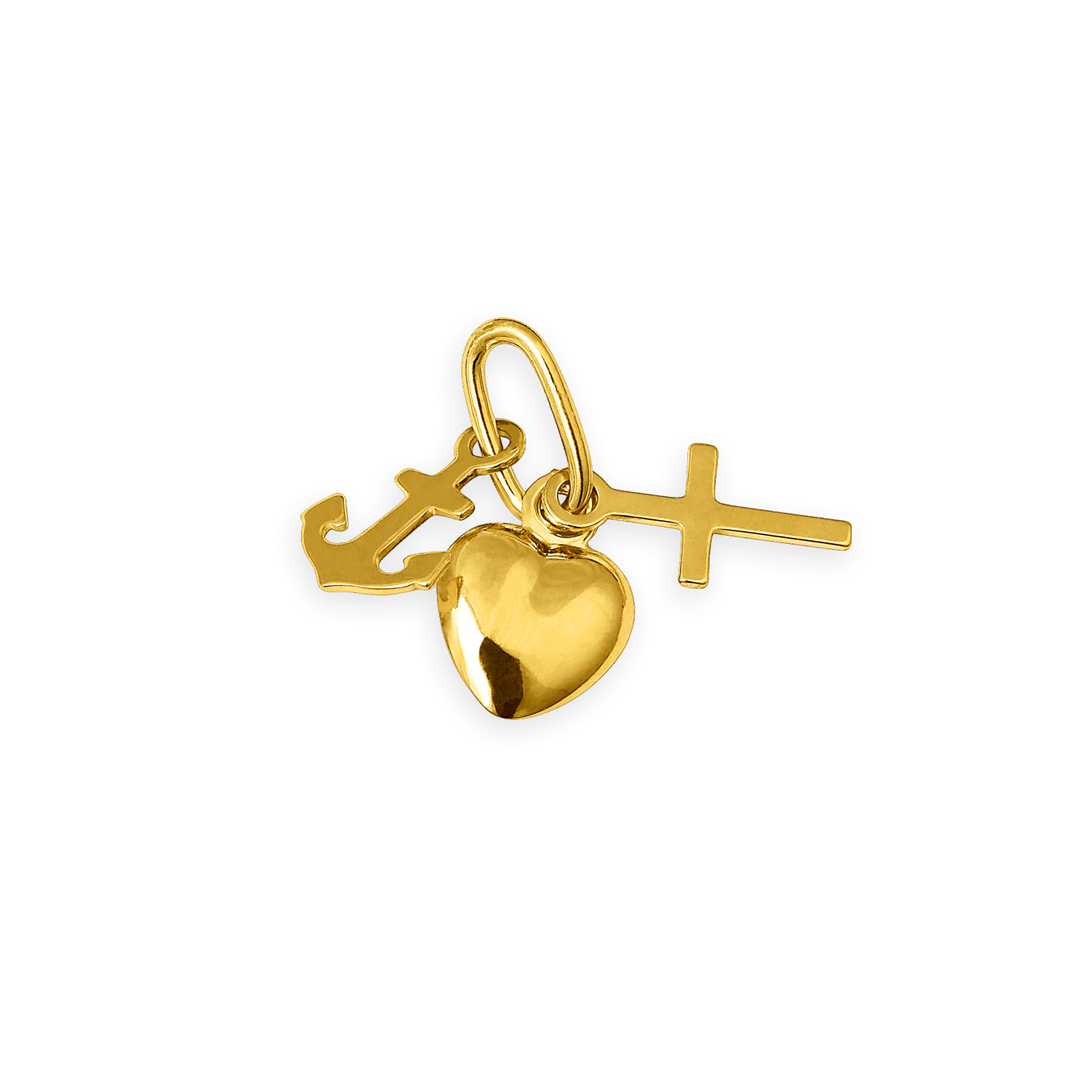 Pendentif Or375 3 Vertus Moyen Modèle avecbélière