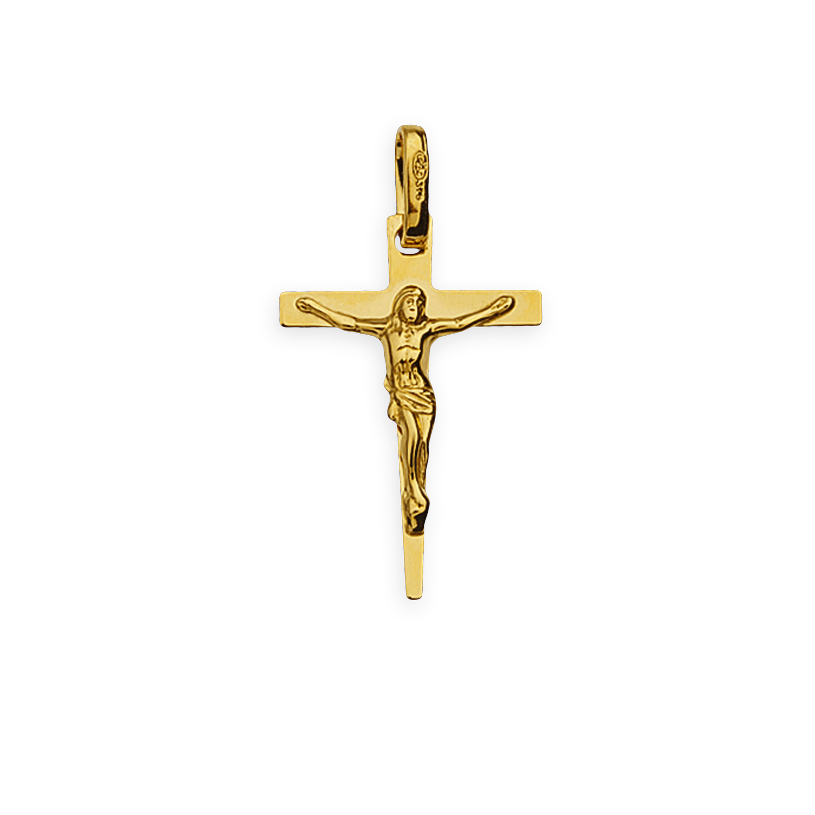 Croix Christ Or375 avec bélière