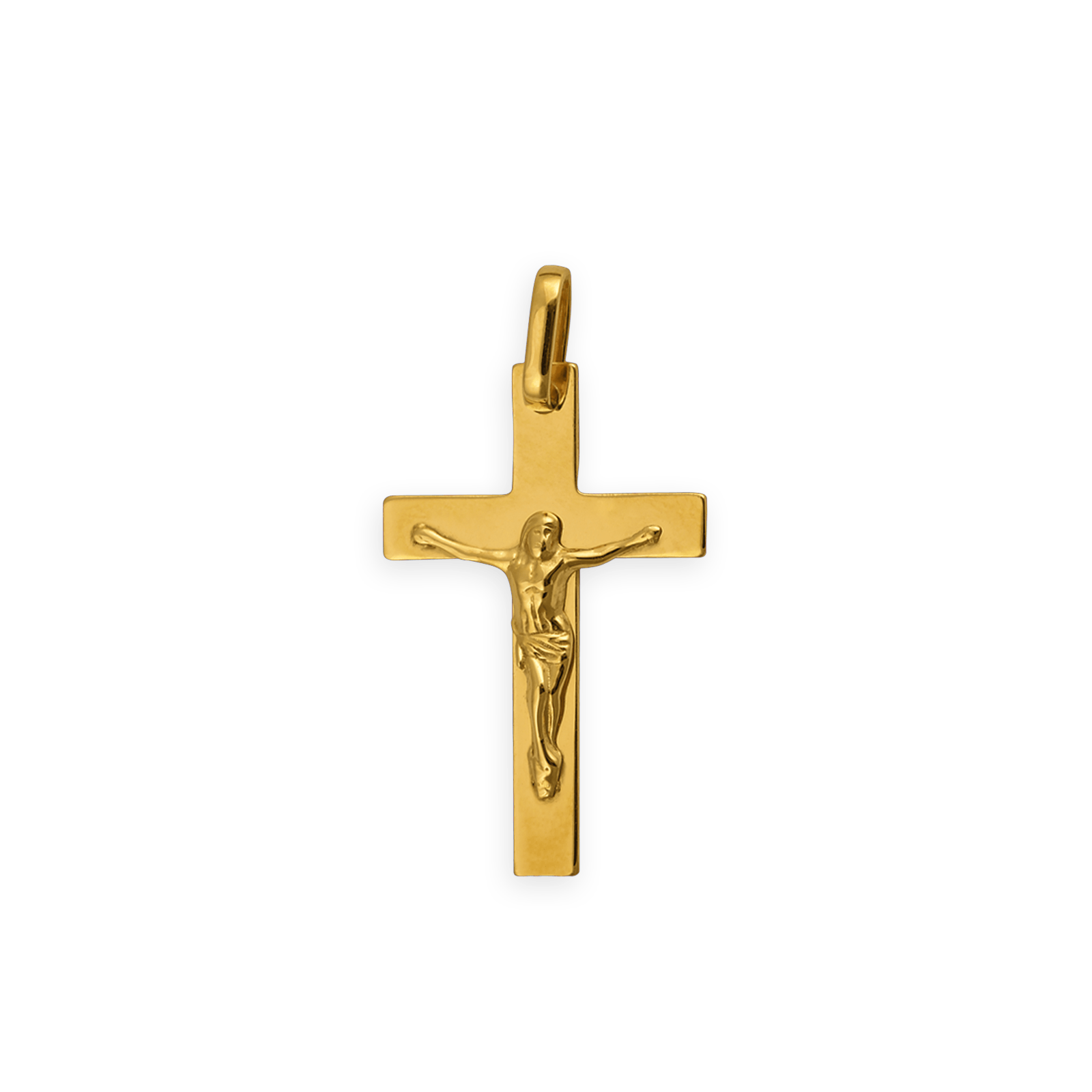 Croix Christ Or375 avec bélière