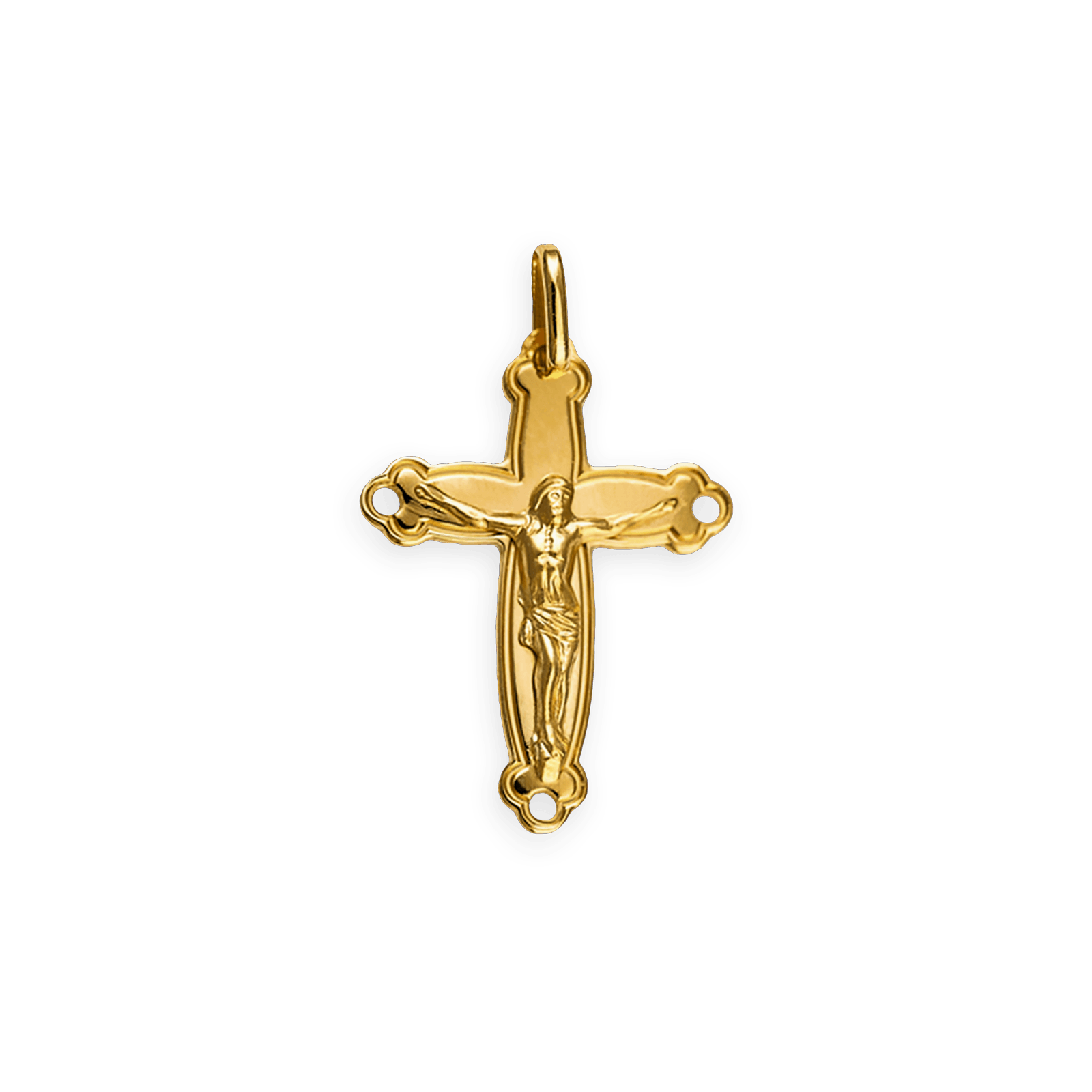 Croix Christ Or375 avec bélière