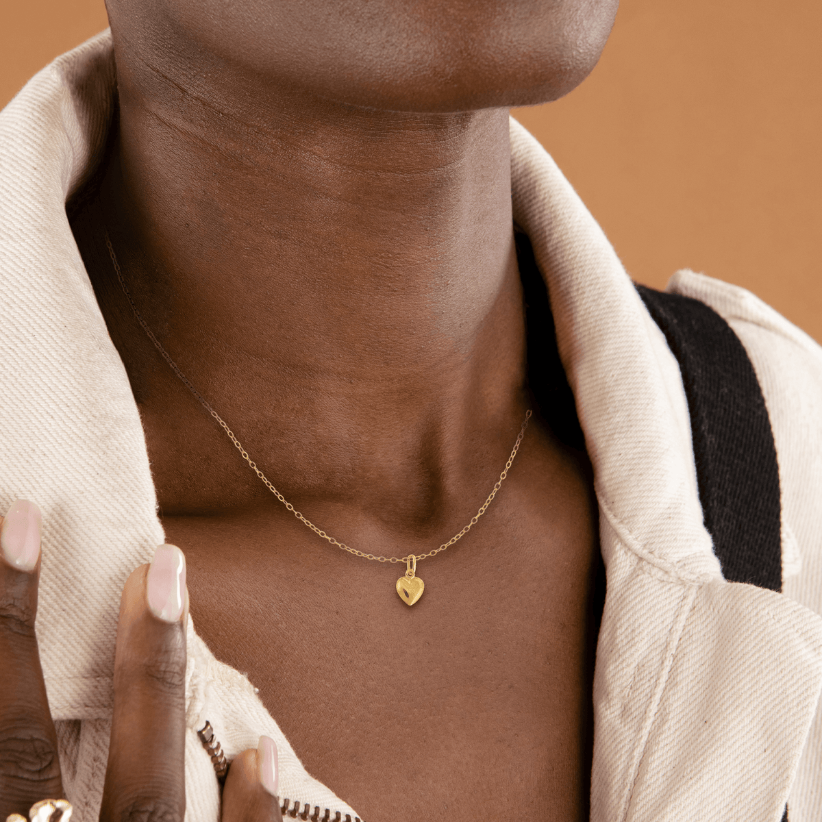 Pendentif Or 375  Cœur 9*19mm Avec Bélière