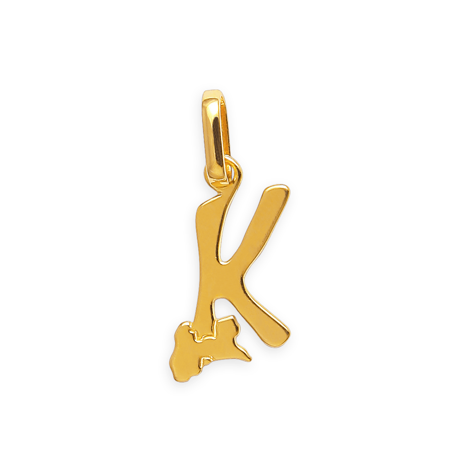 Pendentif Or375 Initiale K Carte Guadeloupe