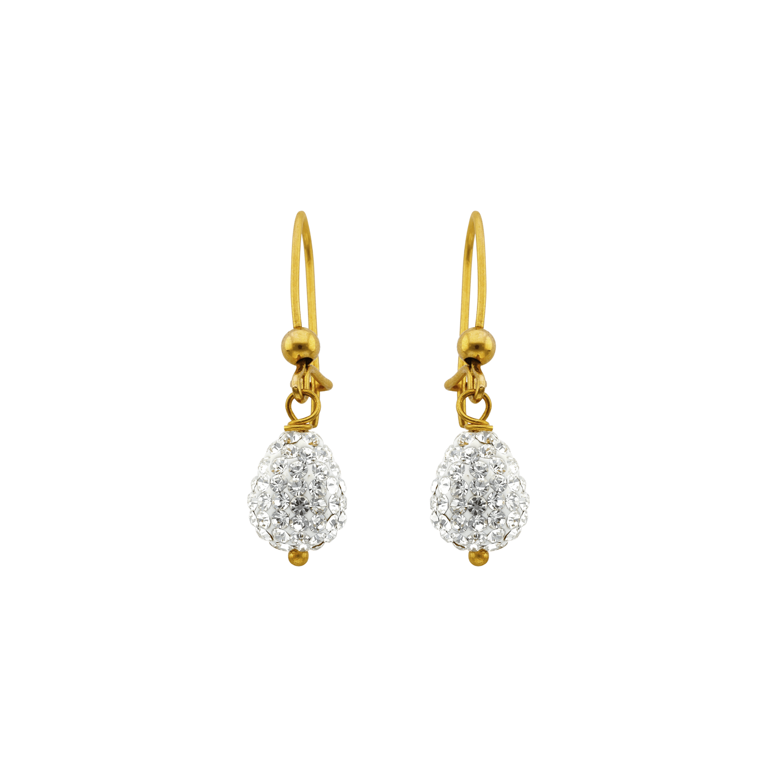 Boucles d'Oreilles fausse sablaise Strass Poire