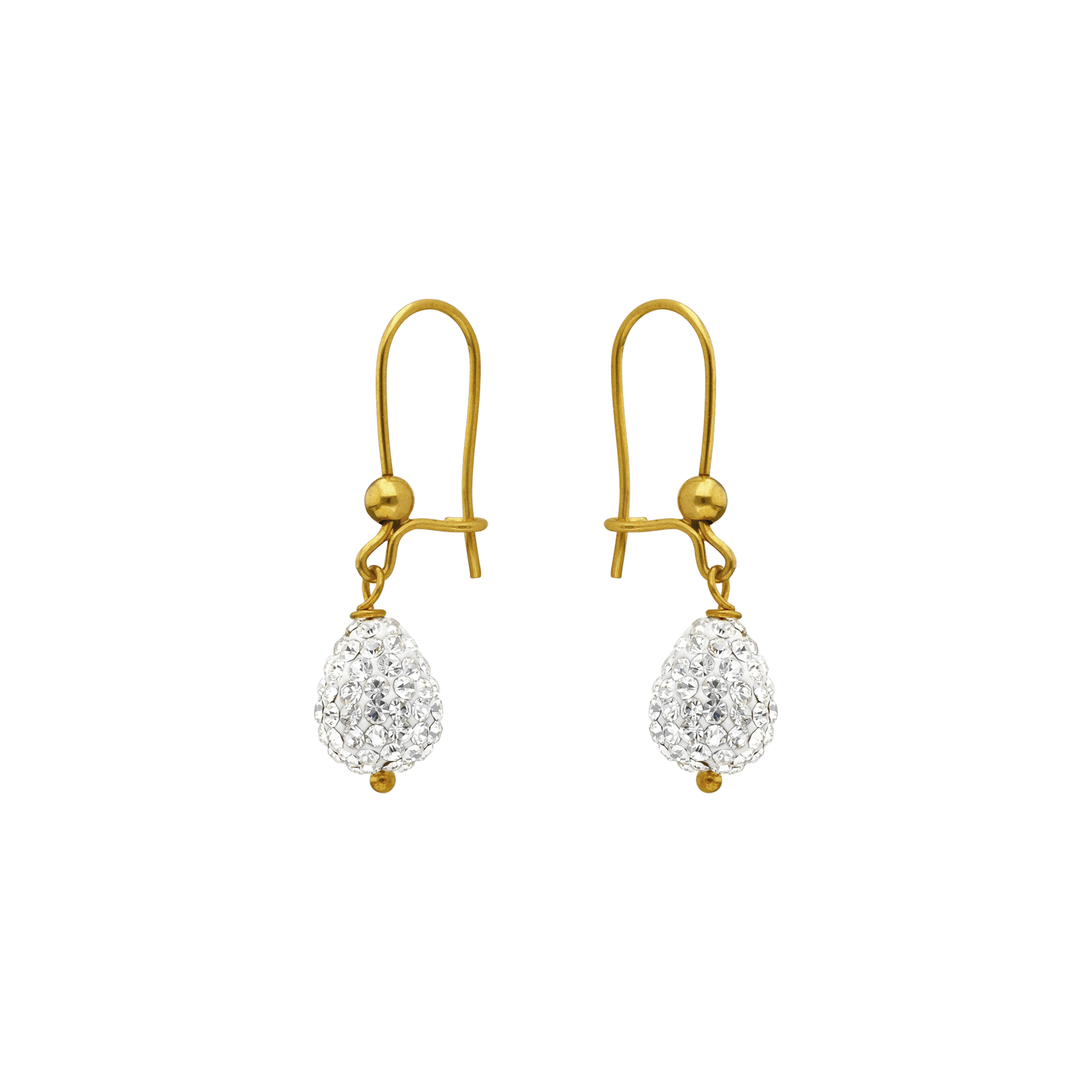 Boucles d'Oreilles fausse sablaise Strass Poire