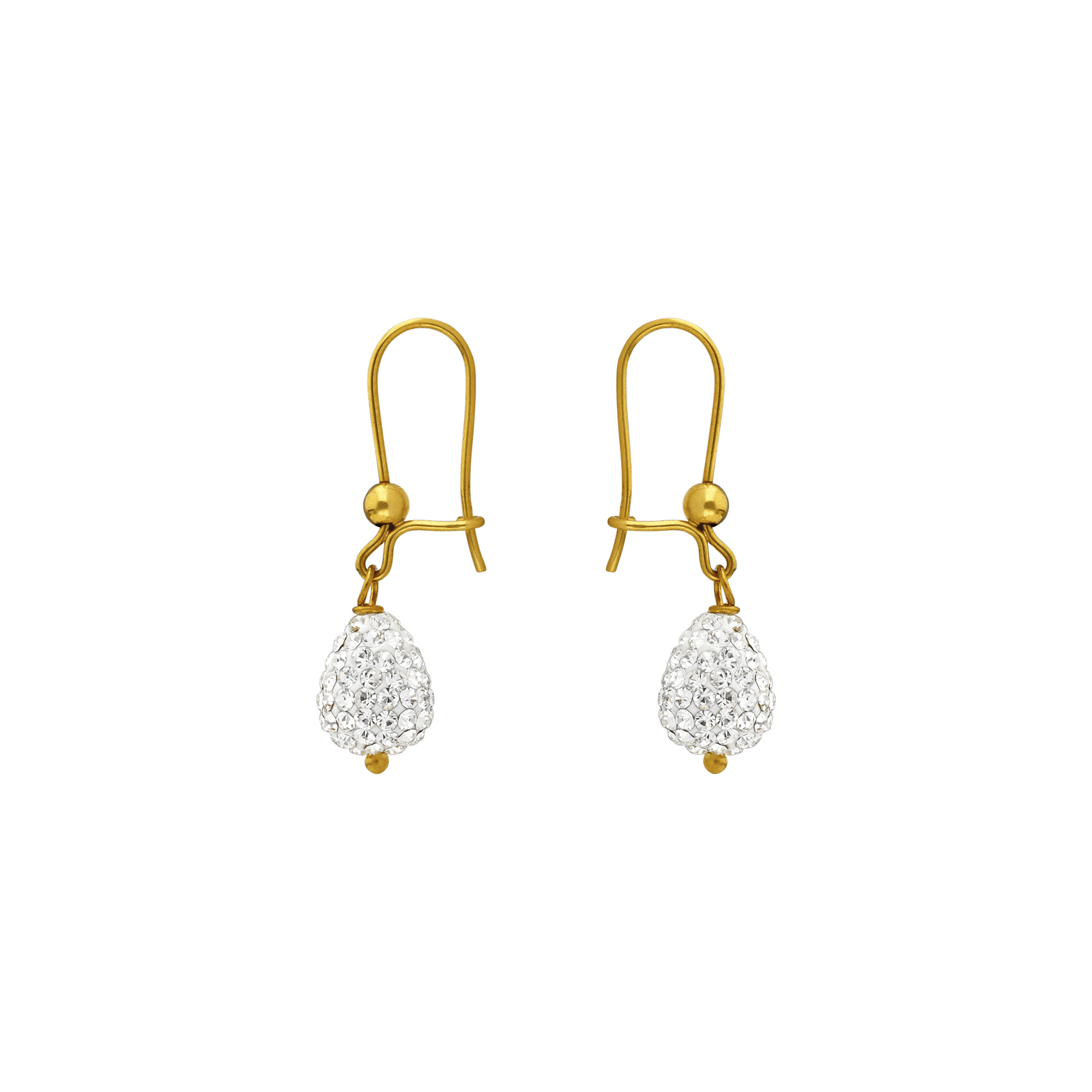 Boucles d'Oreilles fausse sablaise Strass Poire