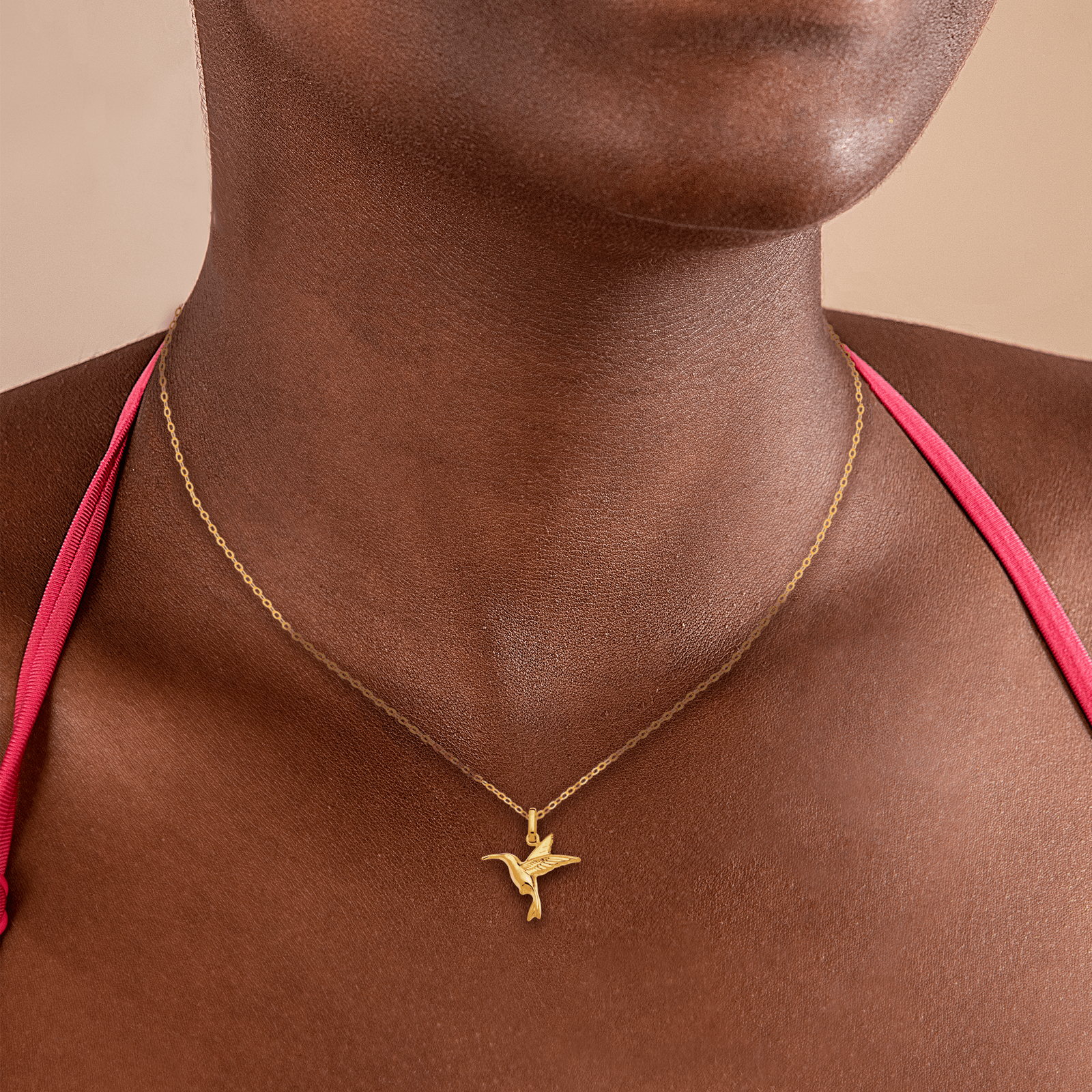 Pendentif Or375 Colibri avec bélière