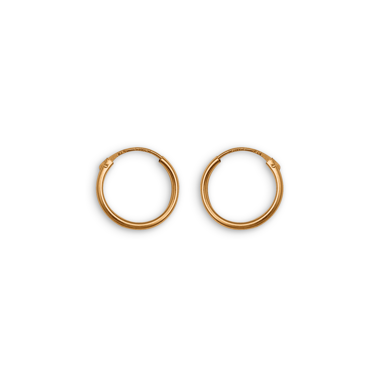 créoles or 9 carats 14mm