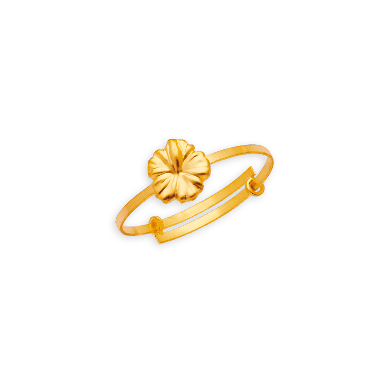 bague hibiscus réglable Or Jaune