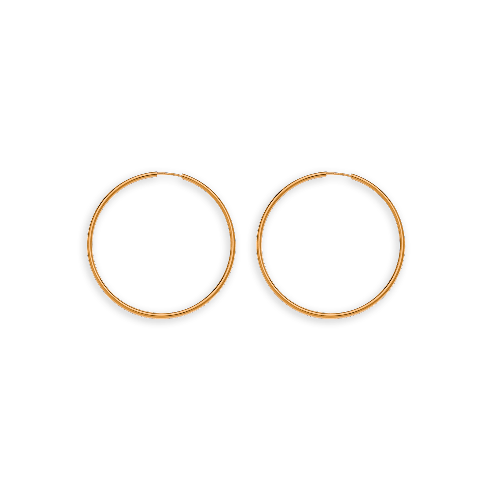 créoles or 9 carats flexibles 54mm