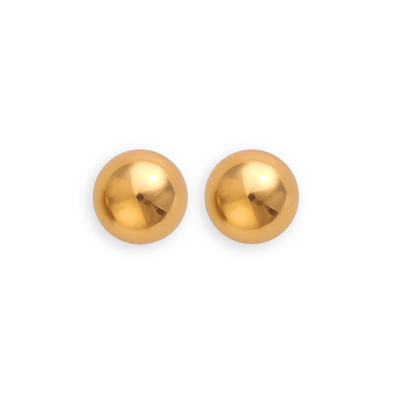 Boucles d'oreilles Bouton OR 375 8 mm