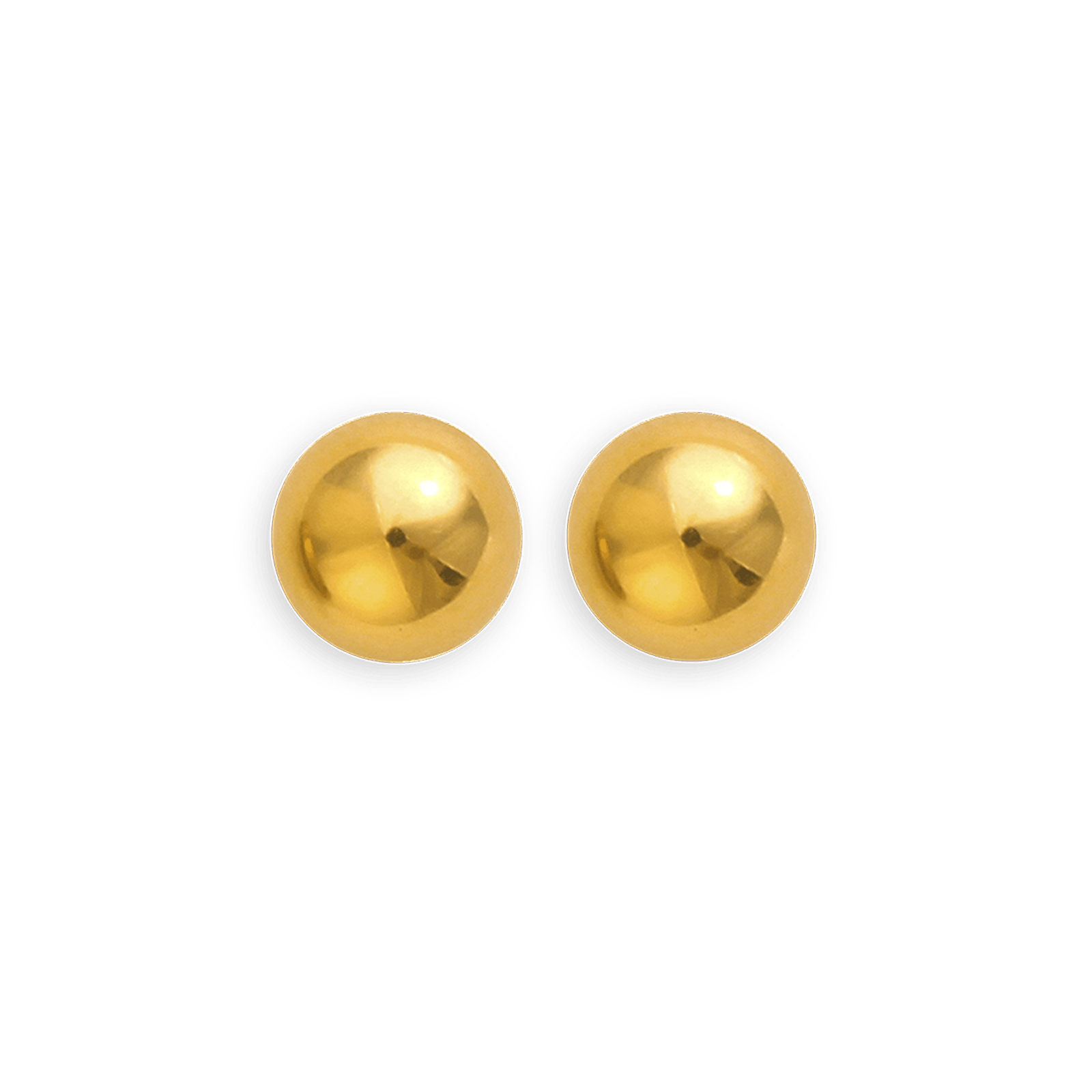 Boucles d'oreilles Bouton OR 375 10 mm