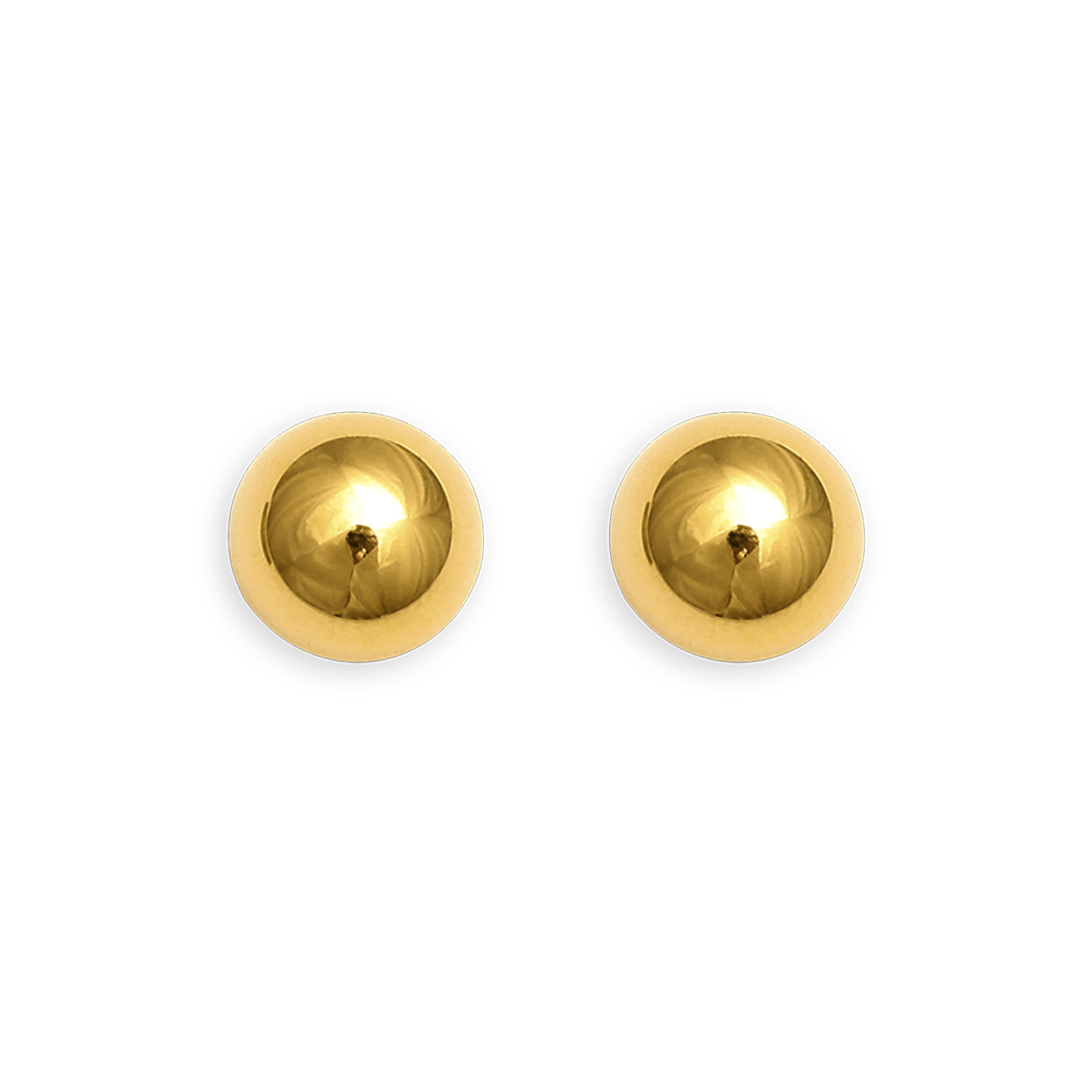 Boucles d'oreilles Bouton OR 375 10 mm
